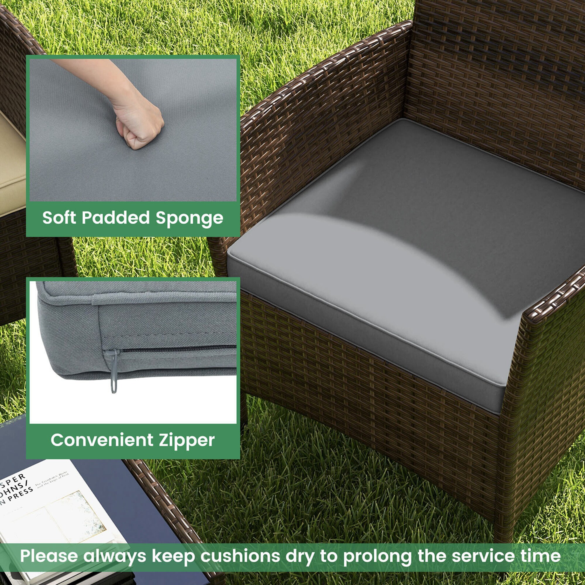 Costway HCST01302 Patio-Conversation-Sets - View #5