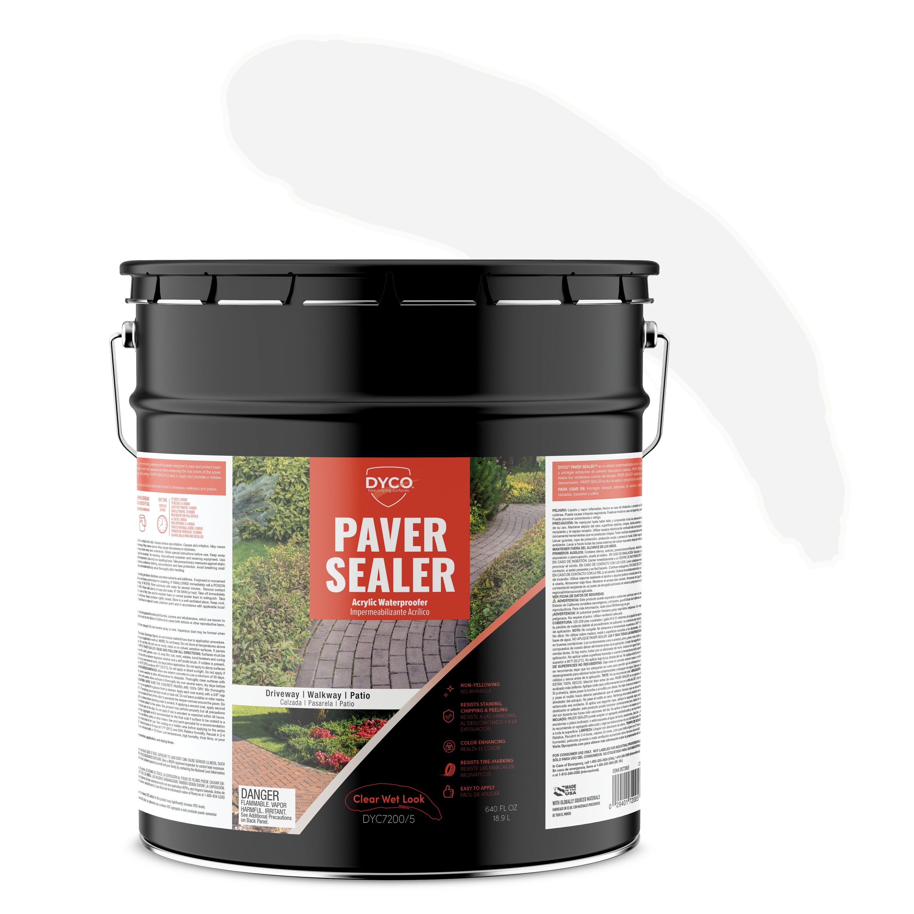 Dyco Paints Paver Sealer Clear Satin Transparent Oil-based 