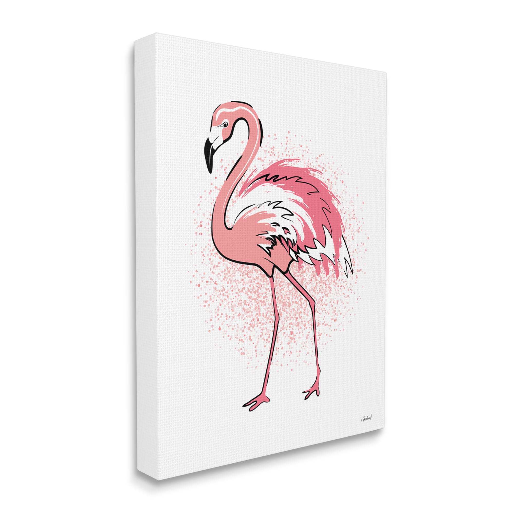 Stupell Industries No Working During Drinking Hours Flamingo Wooden Wall  Plaque