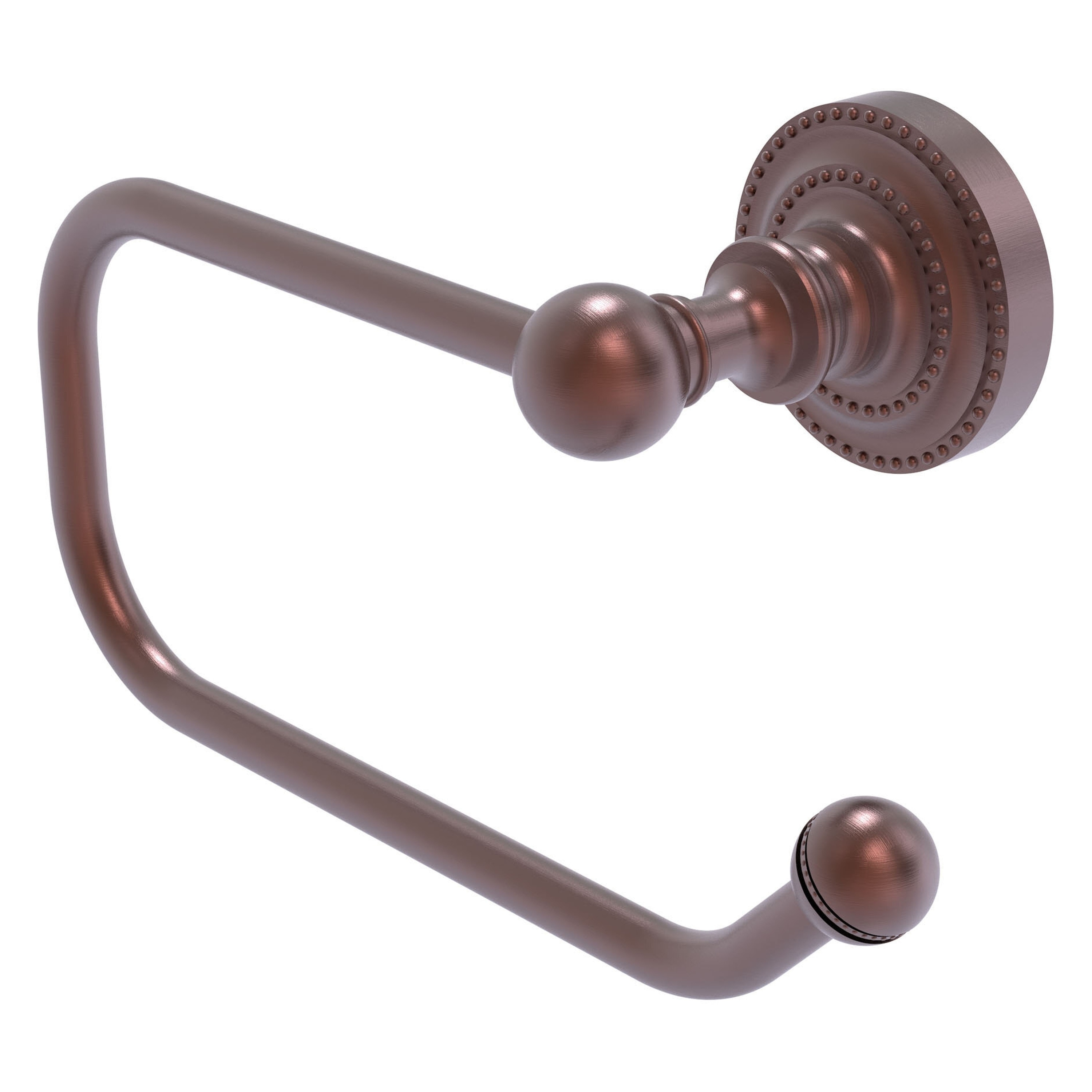 Allied Brass DT-24E-CA Dottingham Antique Copper Wall mount Single post Toilet Paper Holder 1 -Rolls with Storage