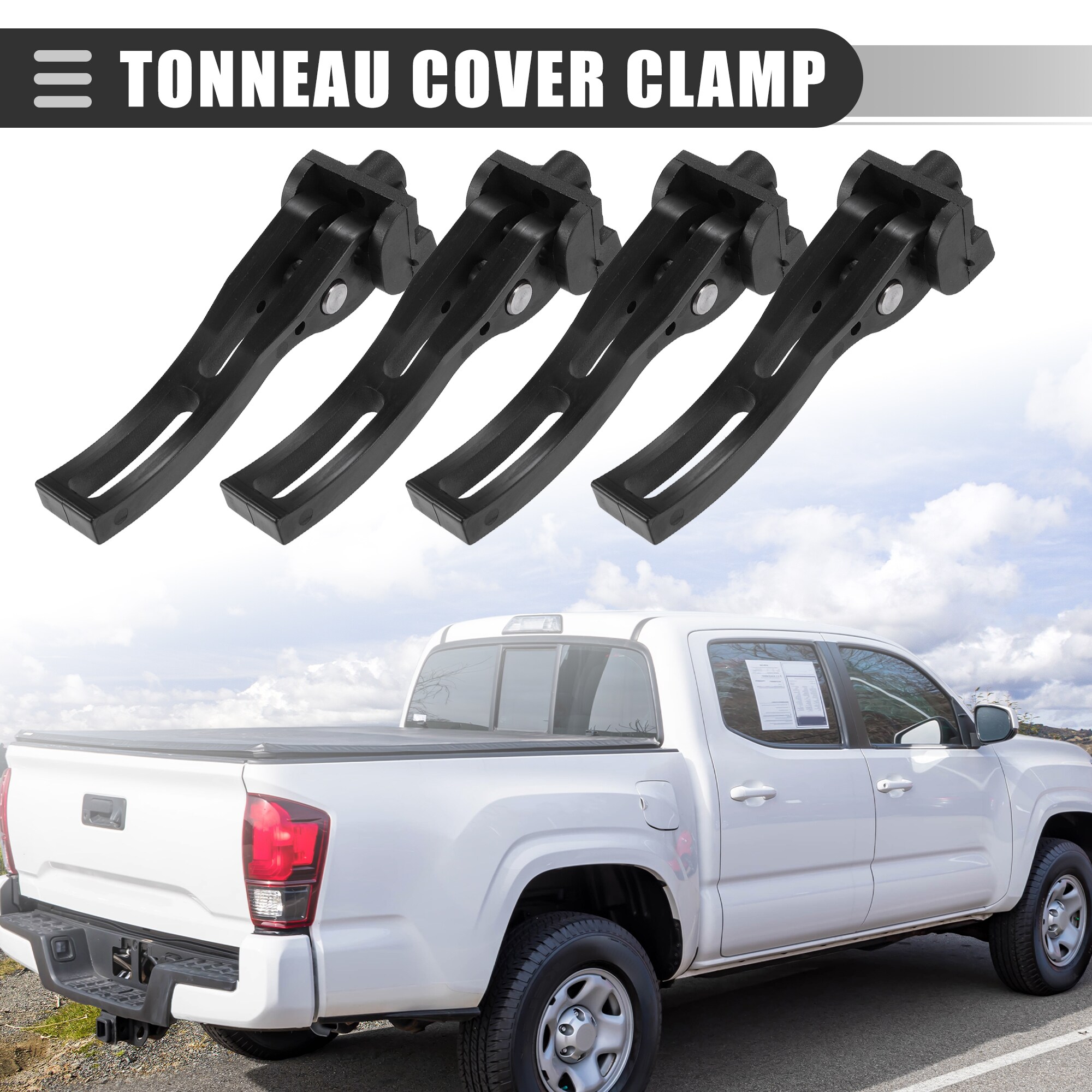 Unique Bargains Rear Clamp/Truck Bed Tonneau Cover Clamp/Universal
