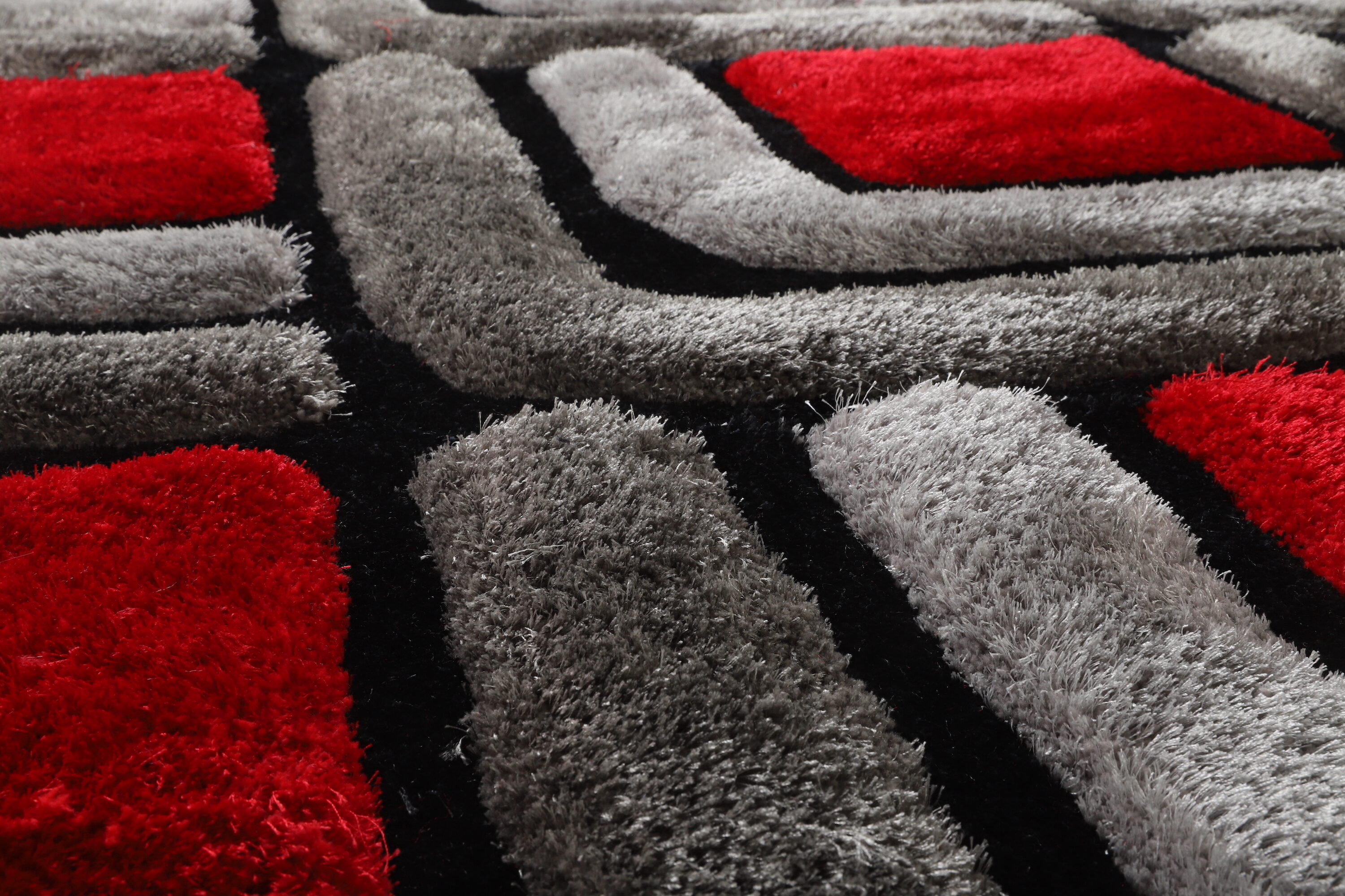 MDA Rugs Mateos Collection 7 X 7 (ft) Gray and Red Round Indoor ...