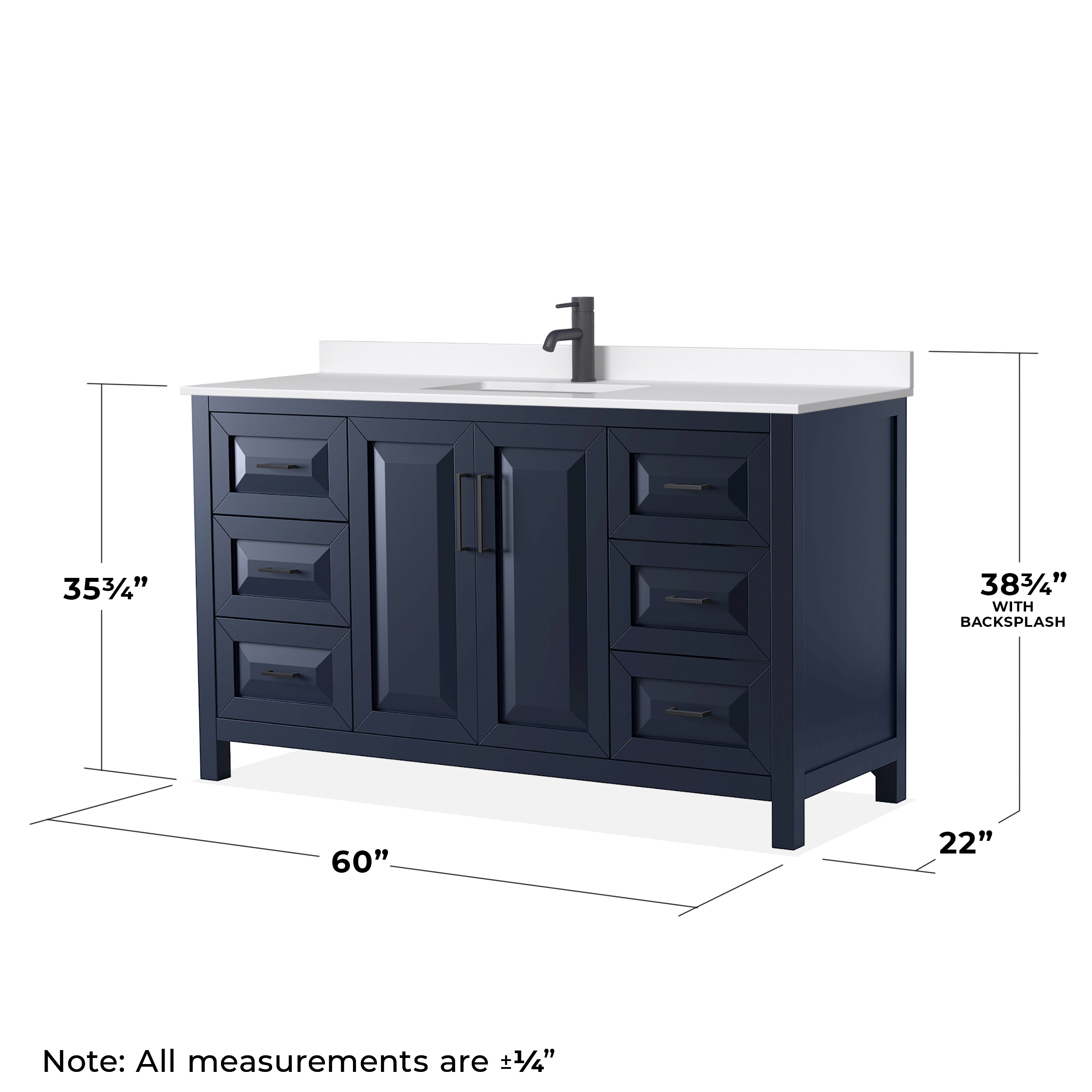 Wyndham Collection WCV252560SBBWQUNSM58 Bath-Vanity-Combo - View #6