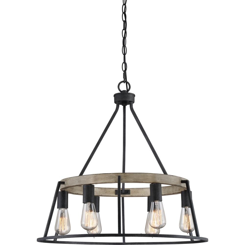 Quoizel BRT5006GK Brockton 6-Light Grey Ash Transitional Damp Rated Chandelier