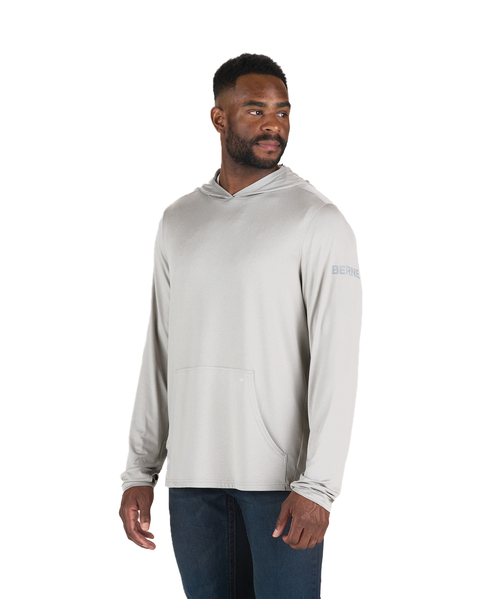 BERNE APPAREL SH13HGYR560 Men's Gray Jersey Long sleeve Solid Hoodie ( 3XL )
