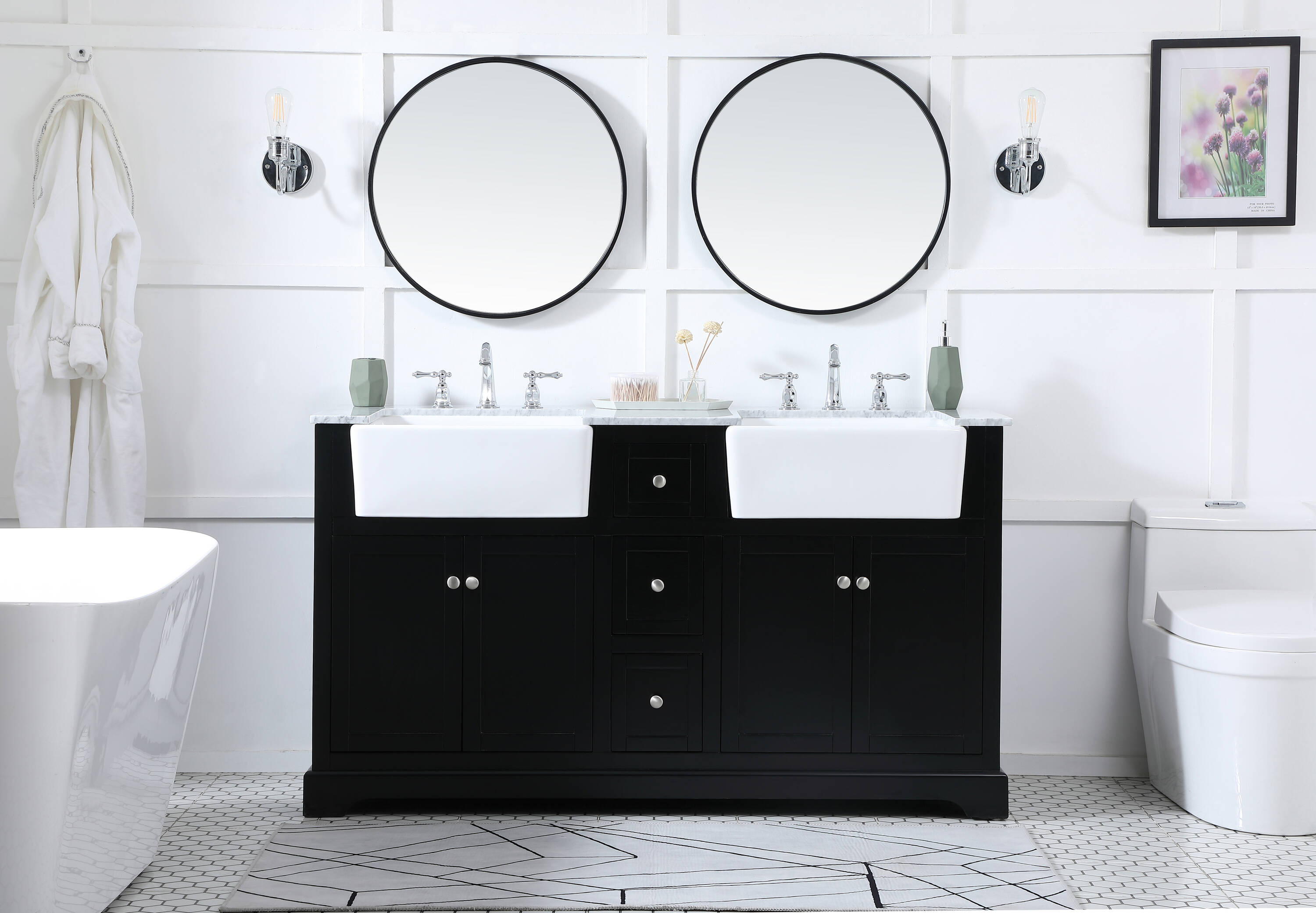 Elegant Decor HF180780DBK Bath-Vanity-Combo - View #5