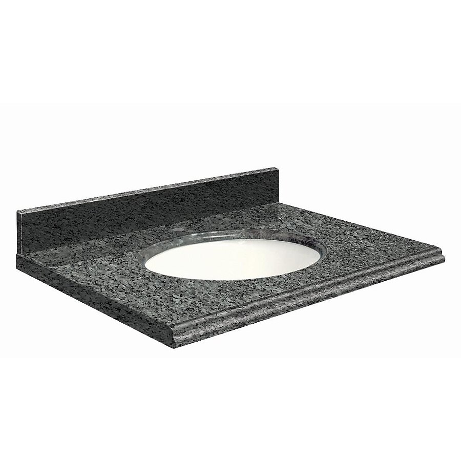 Transolid 43-in Blue Pearl Granite Single Sink Bathroom Vanity Top Transolid 43-in Blue Pearl Granite Single Sink Bathroom Vanity Top