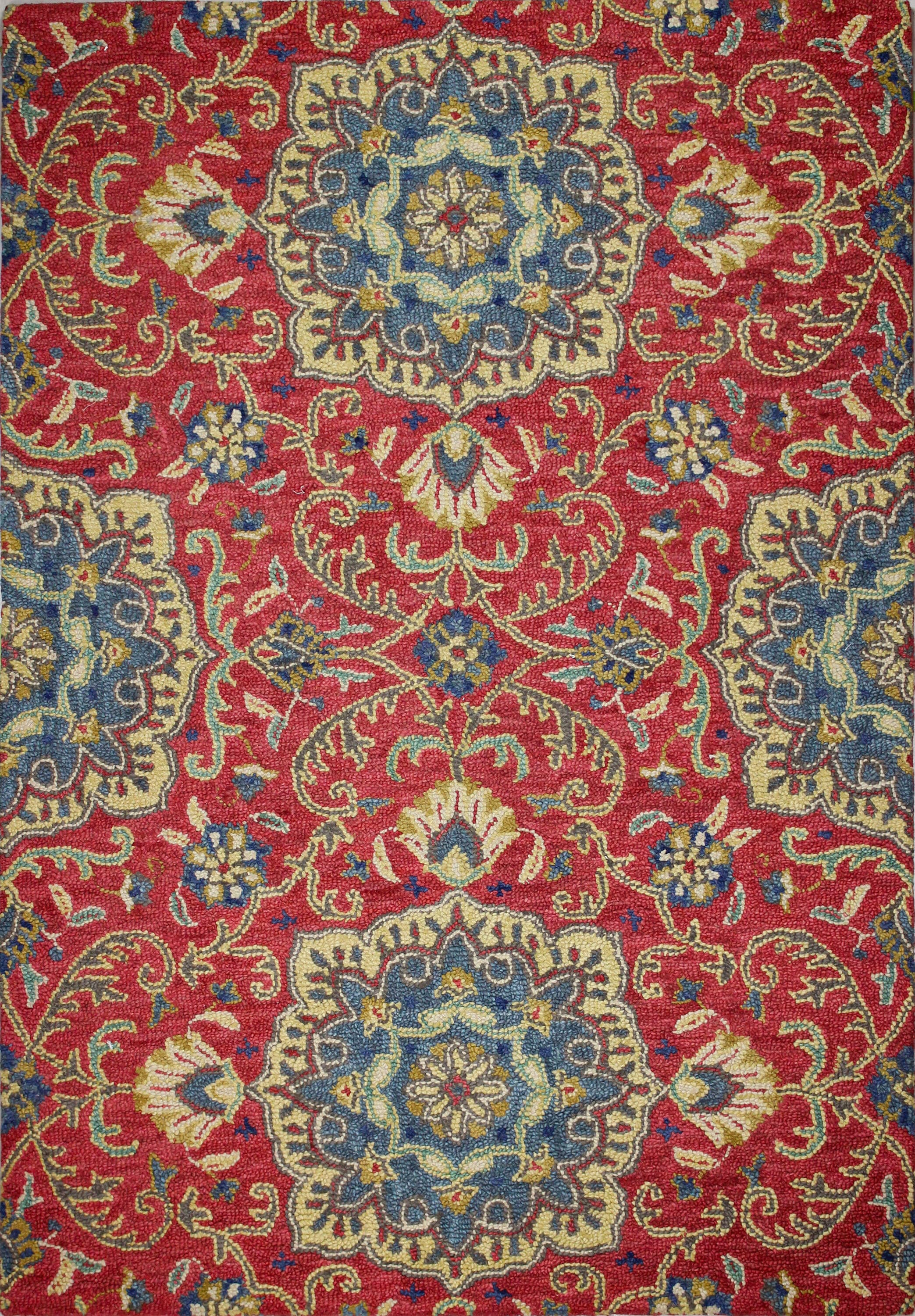 Bashian 649652279725 9 X 12 (ft) Wool Coral Indoor Geometric Moroccan Area Rug