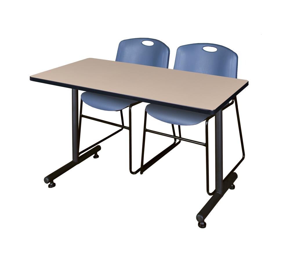 Regency MKTRCT4830BE44BE Training Off-white 4-Person Training Table (48-in W x 29-in H)