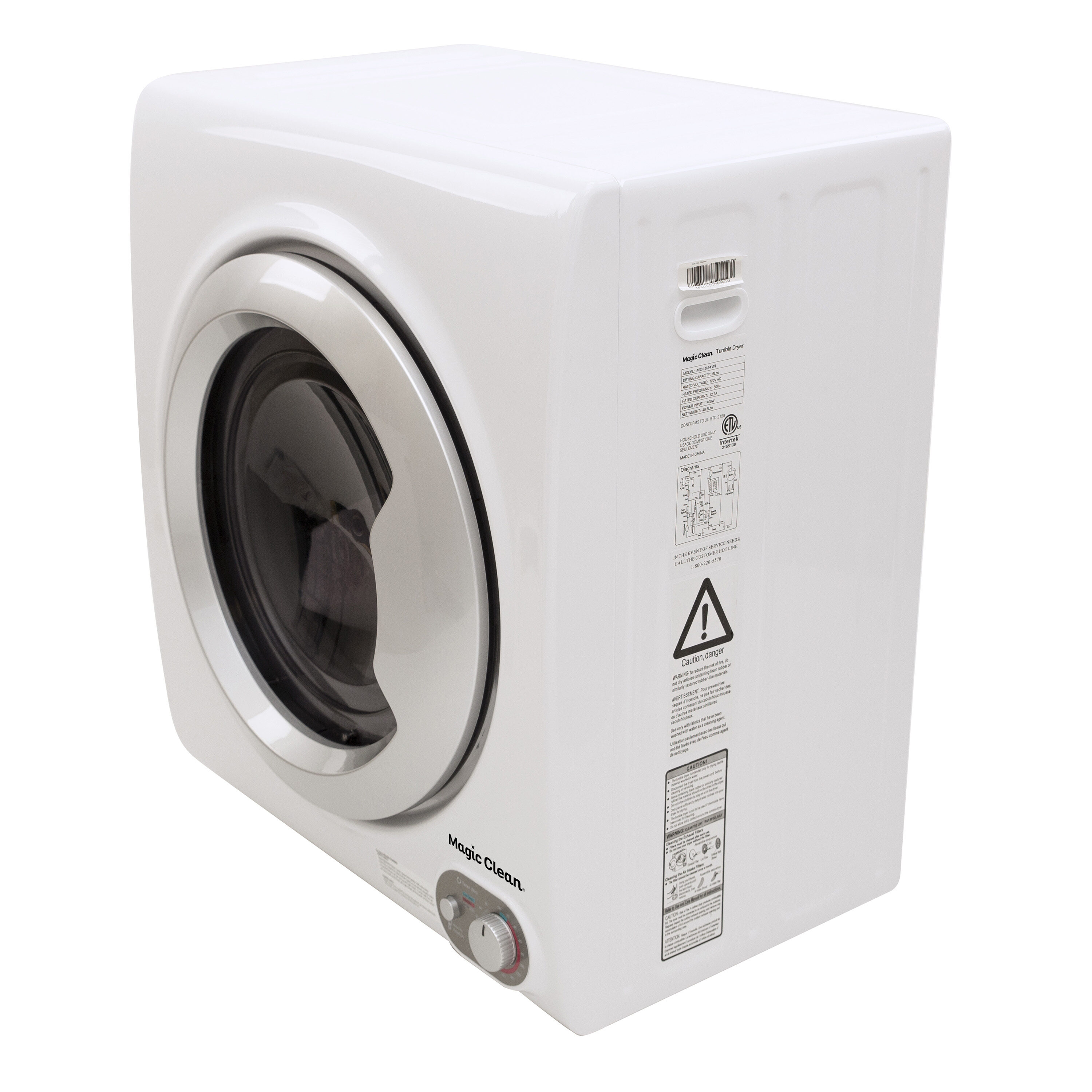 Avanti 2.6-cu ft Portable Electric Dryer (White) in the Electric