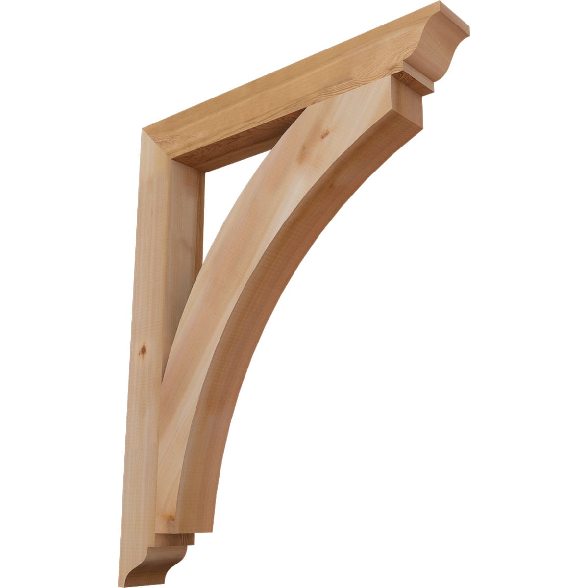 Ekena Millwork BKT04X30X38THR01SWR Thorton traditional smooth 3-1/2-in x 30-in x 38-in Western red cedar Brown Wood Standard bracket