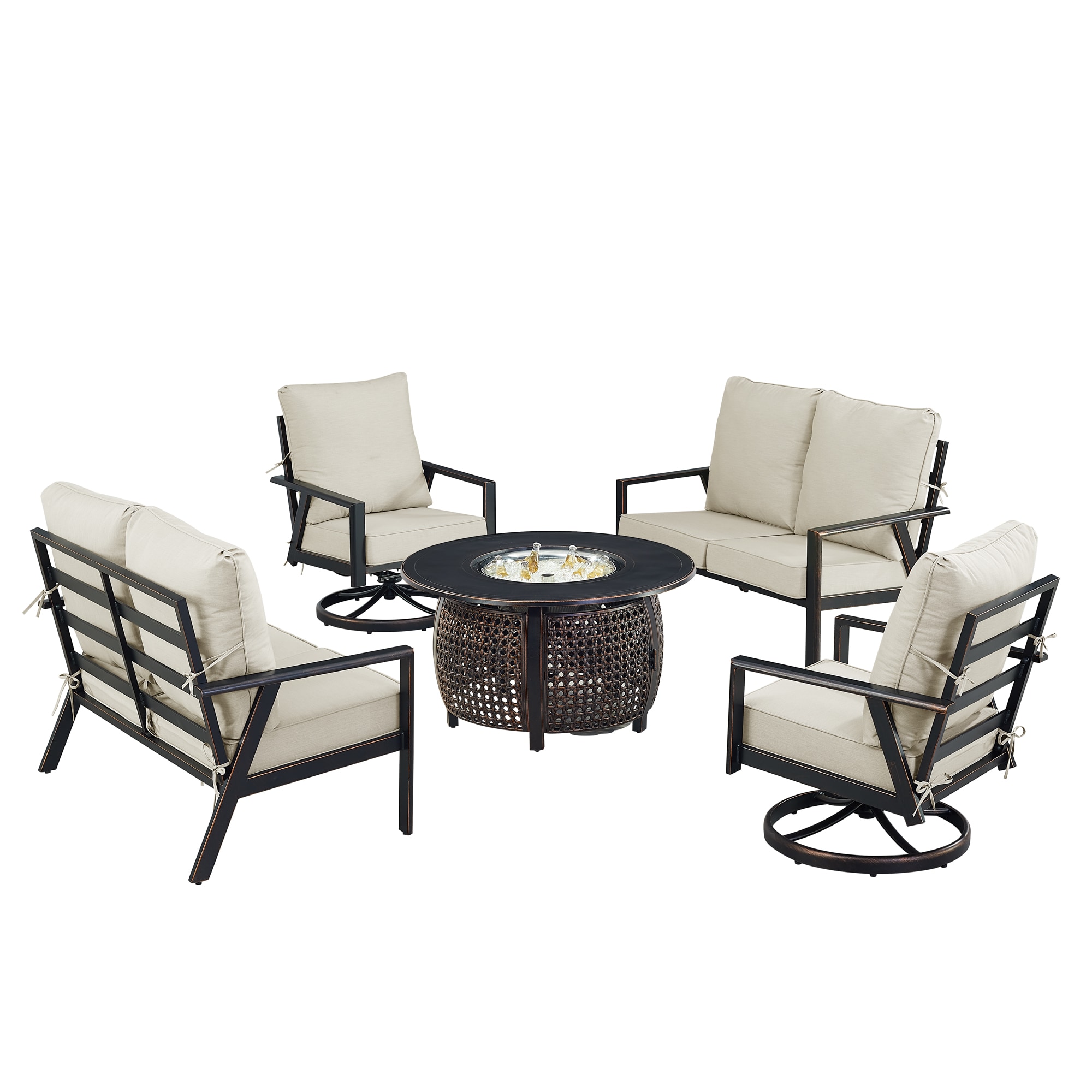 Oakland Living LUX2LS2CHCLIFFLGCUIB Patio-Conversation-Sets - View #4