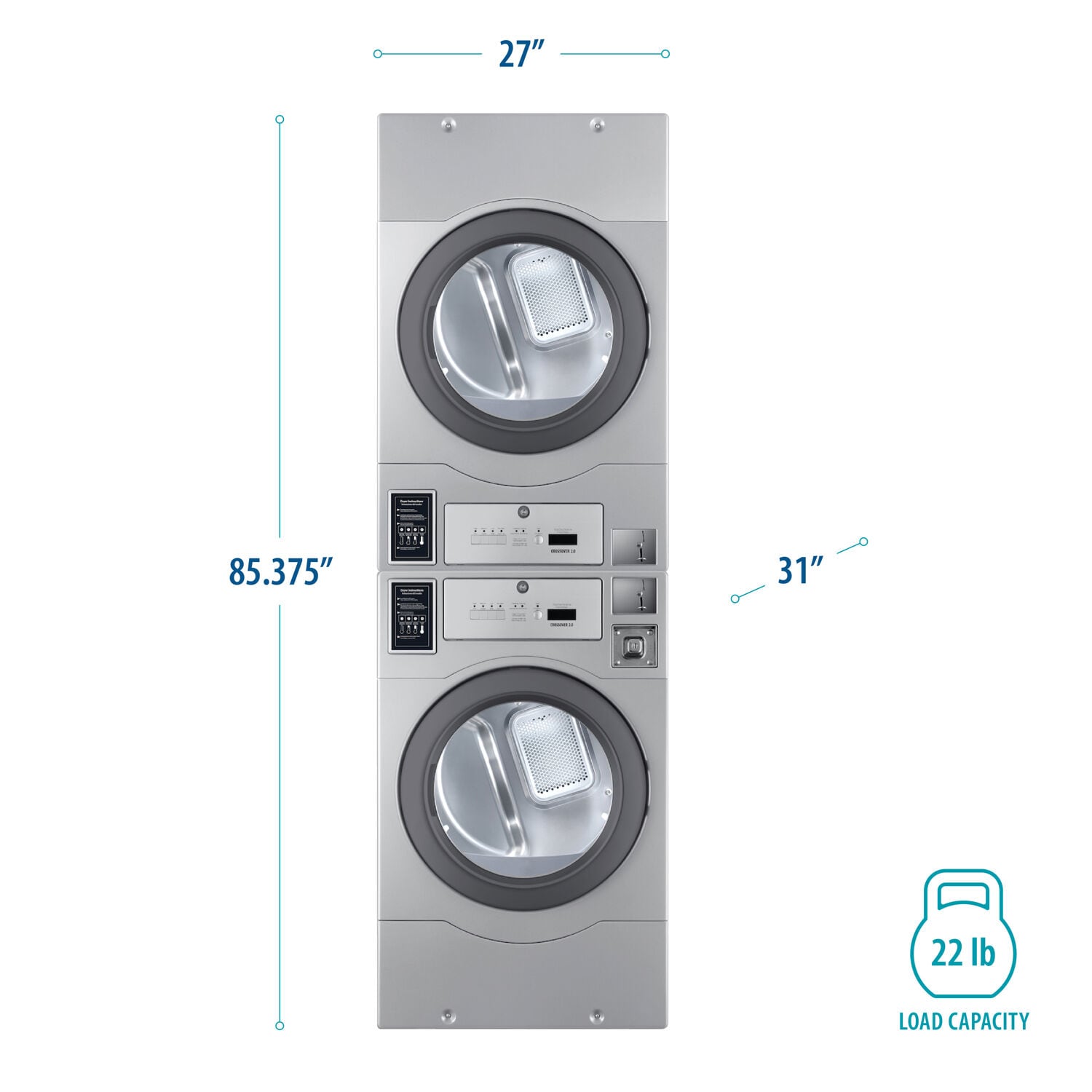 Crossover GDRYERSTACK Coin-Operated-Dryers - View #2