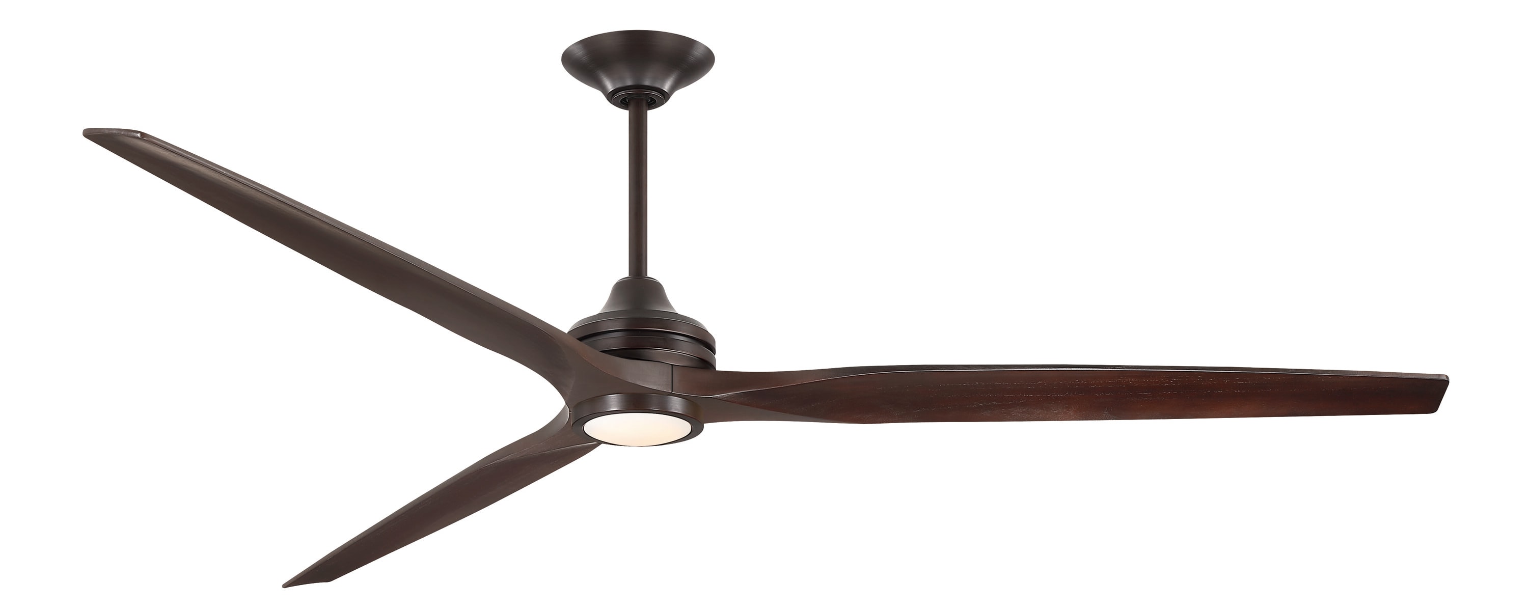 Fanimation Spitfire 84-in Dark Bronze with Dark Walnut Blades Color-changing Integrated LED Indoor/Outdoor Smart Propeller Ceiling Fan with Light and -  FPD6721BDZ-84DWA-LK