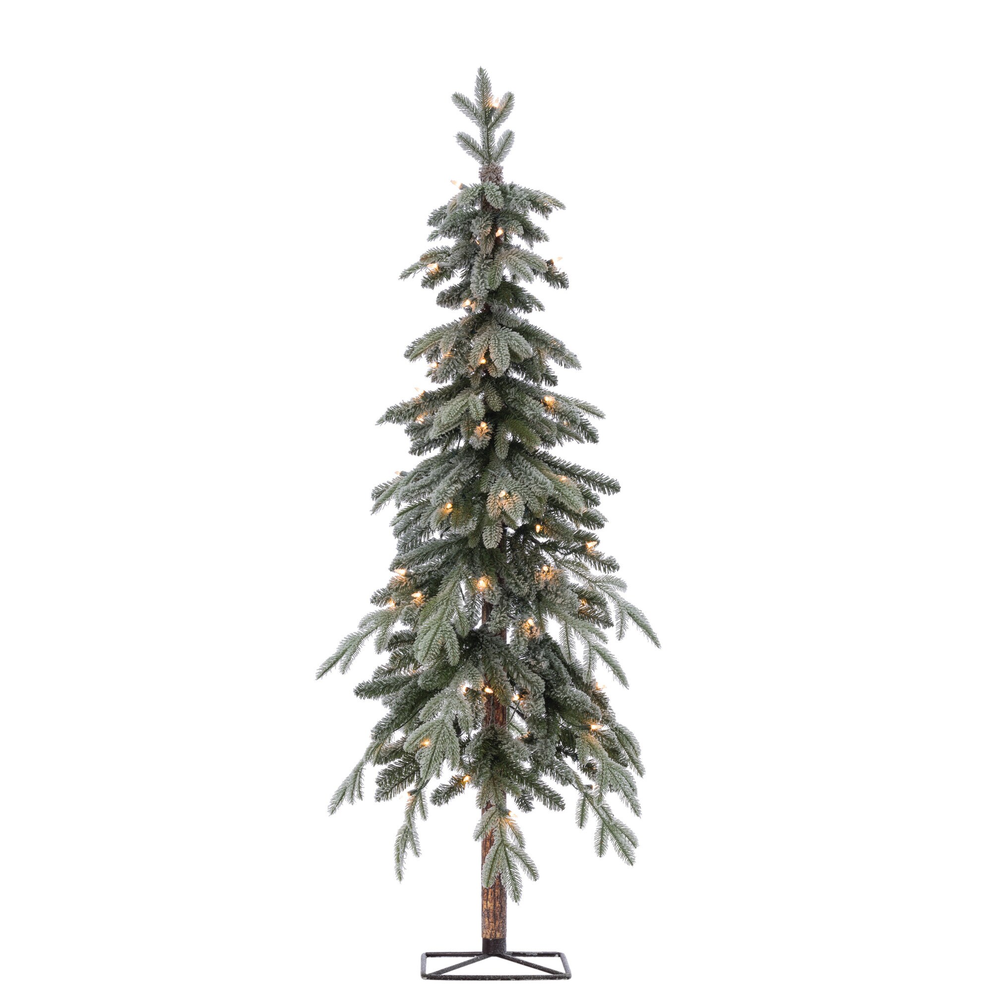 Sterling Tree Company 5421-50C 5-ft Alpine Pre-lit Flocked Artificial Christmas Tree with Incandescent Lights
