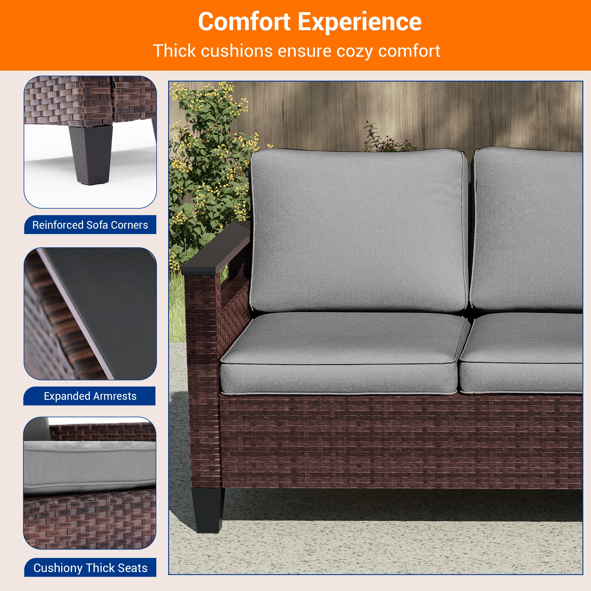 ACEGOSES LW-PS-126BGY Patio-Conversation-Sets - View #6