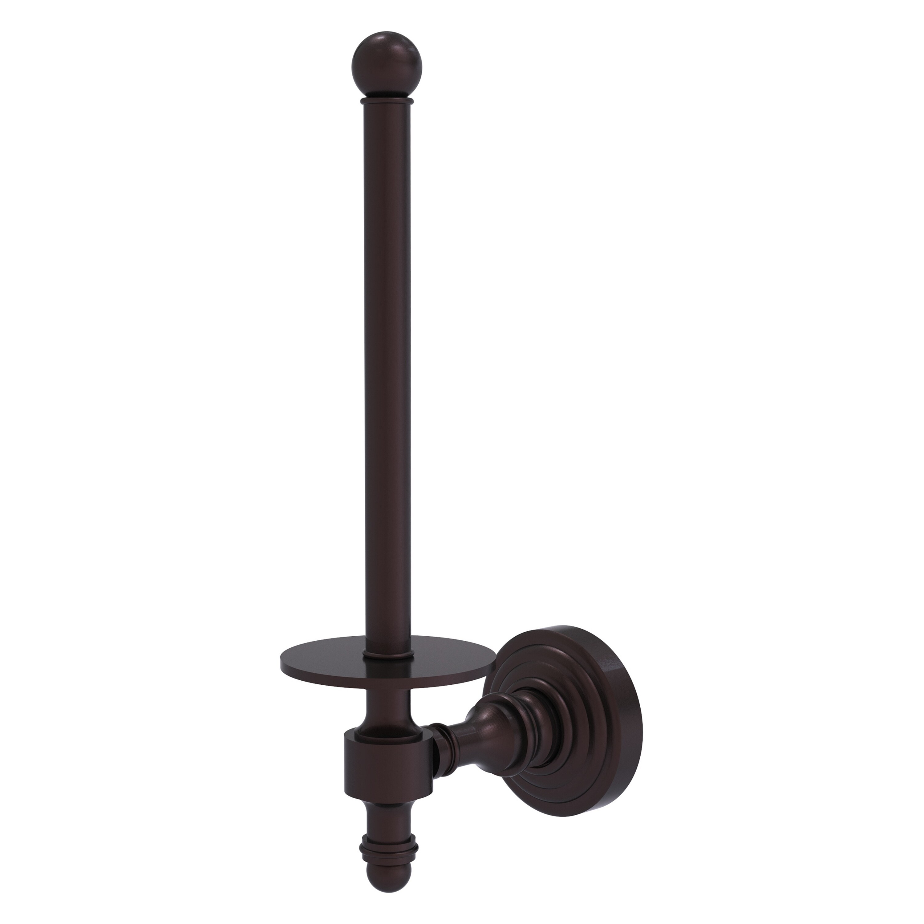 Allied Brass RW-24U-ABZ Retro Wave Antique Bronze Wall mount Single post Toilet Paper Holder 1 -Rolls