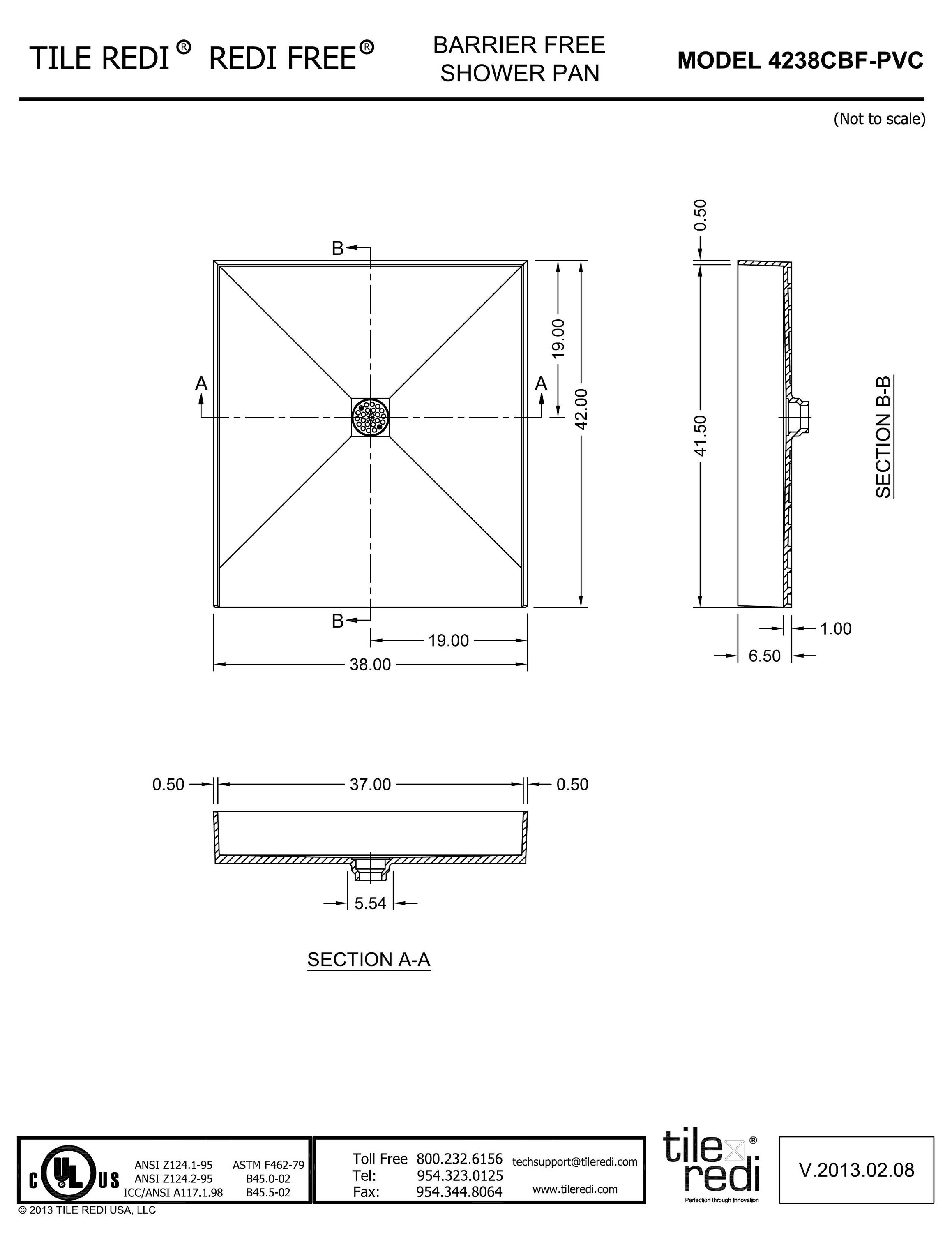 Tile Redi 4238CBF-PVC Shower-Floors - View #9