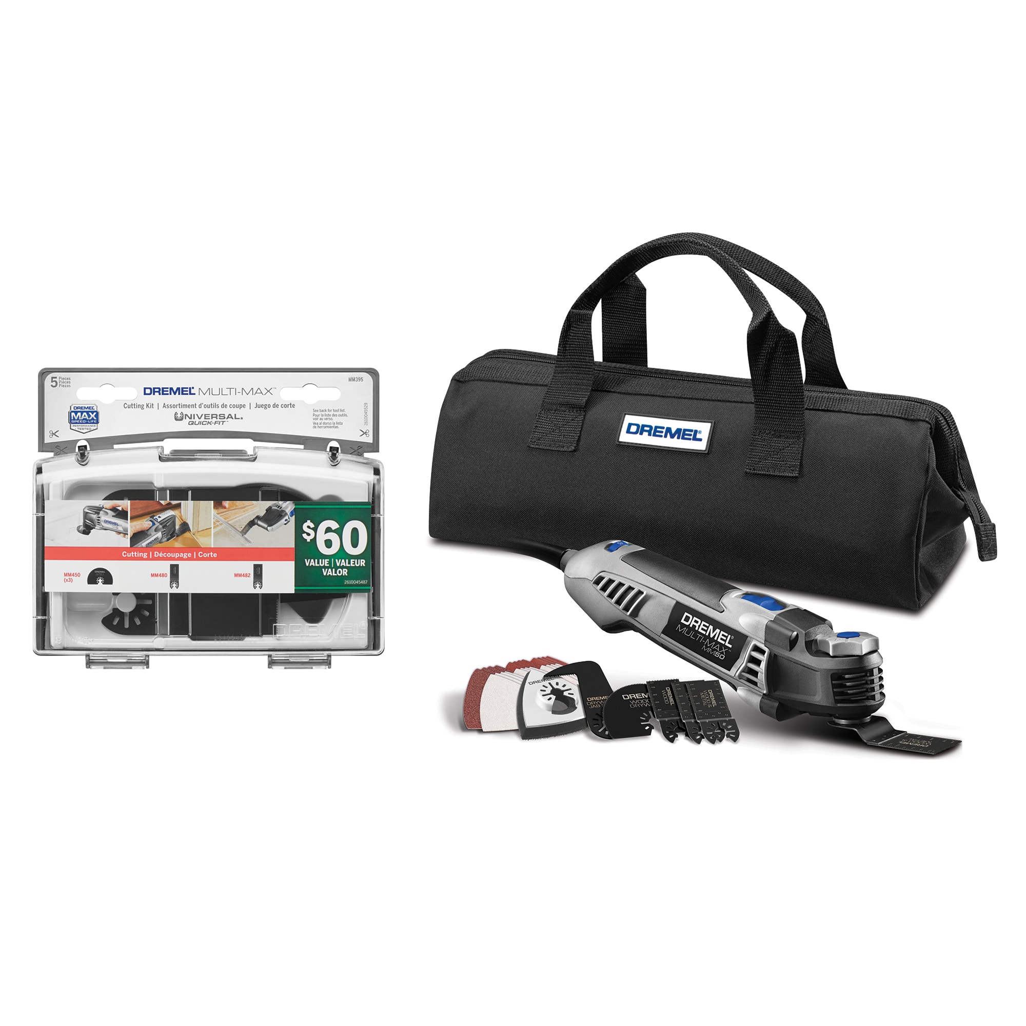 Dremel Multi-Max Corded 5 Amp Variable Speed Oscillating Multi-Tool Kit with 30 Accessories + 5-Piece Blade Set