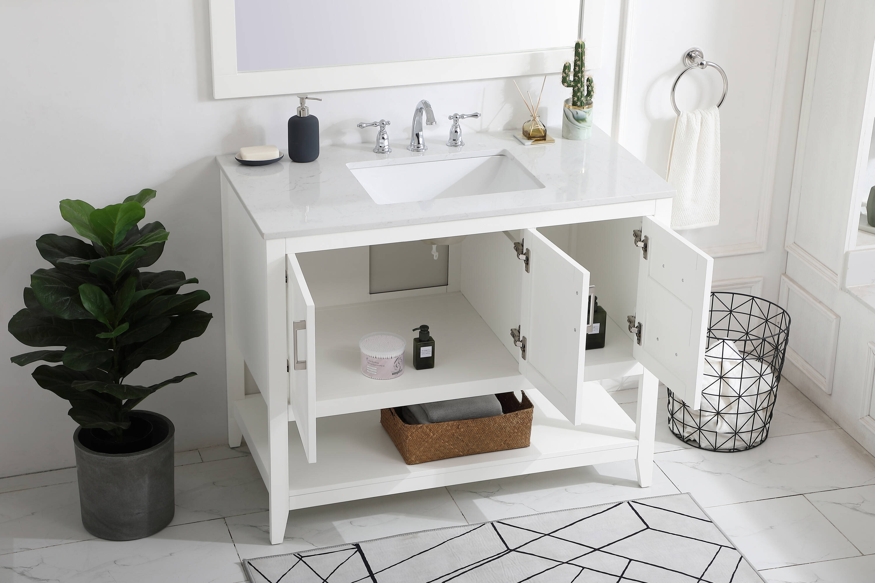 Elegant Decor FI48042WH Bath-Vanity-Combo - View #11