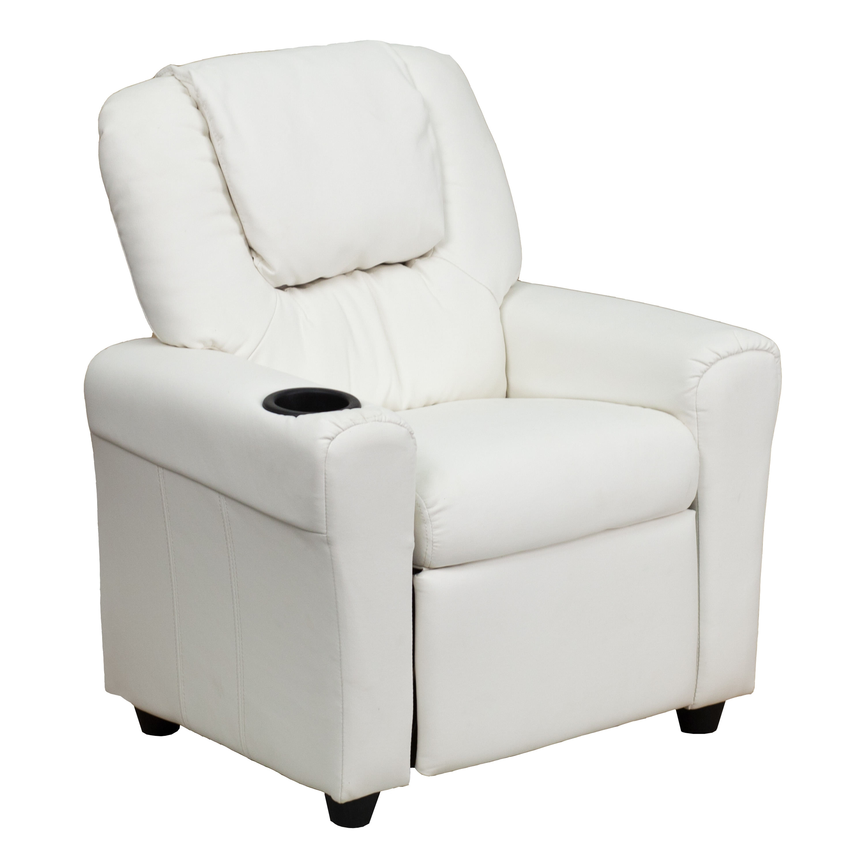 Flash Furniture 847254019002 27-in White Vinyl Upholstered Kids Accent Chair