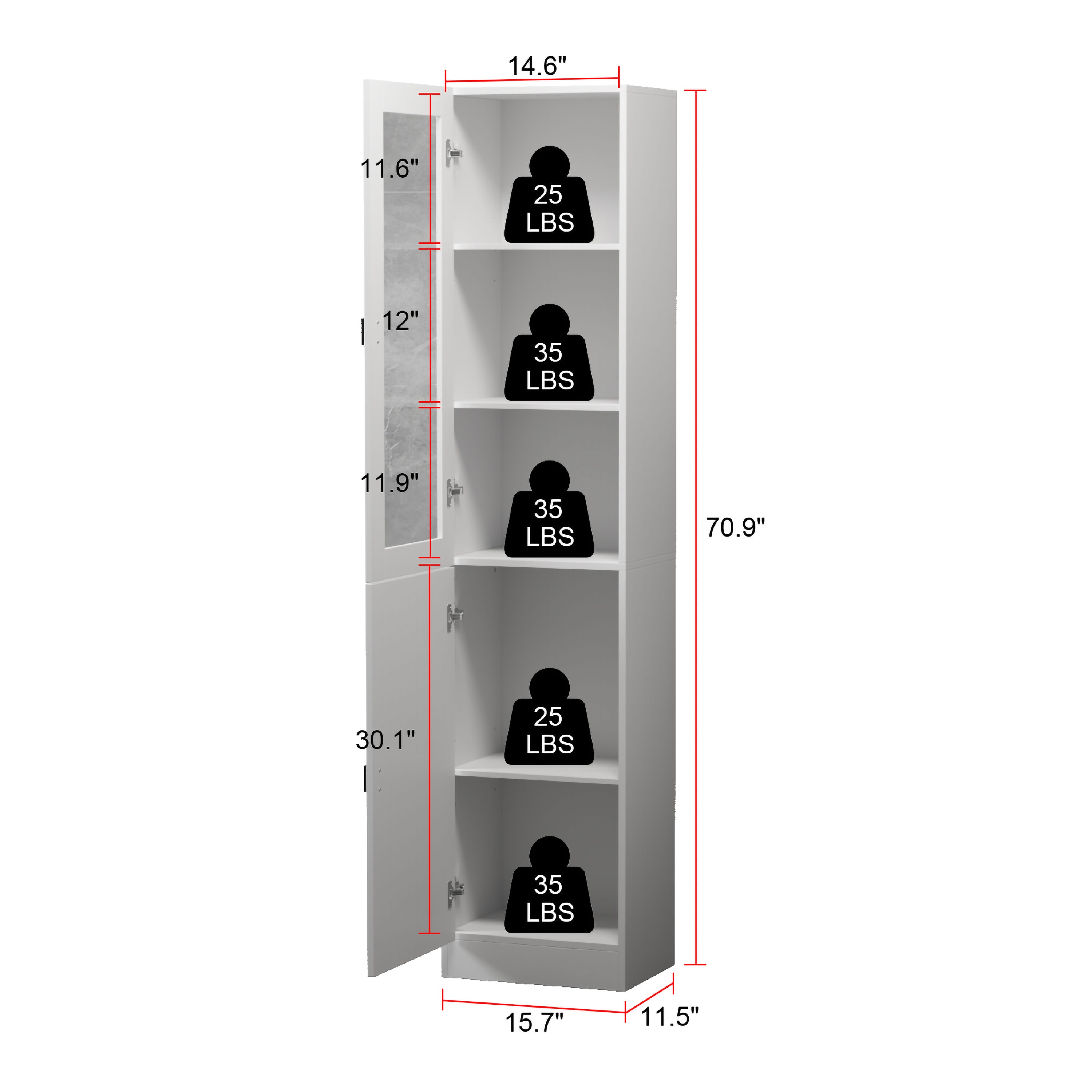 FUFU&GAGA LJY-KF210158-01 bookcases - View #5