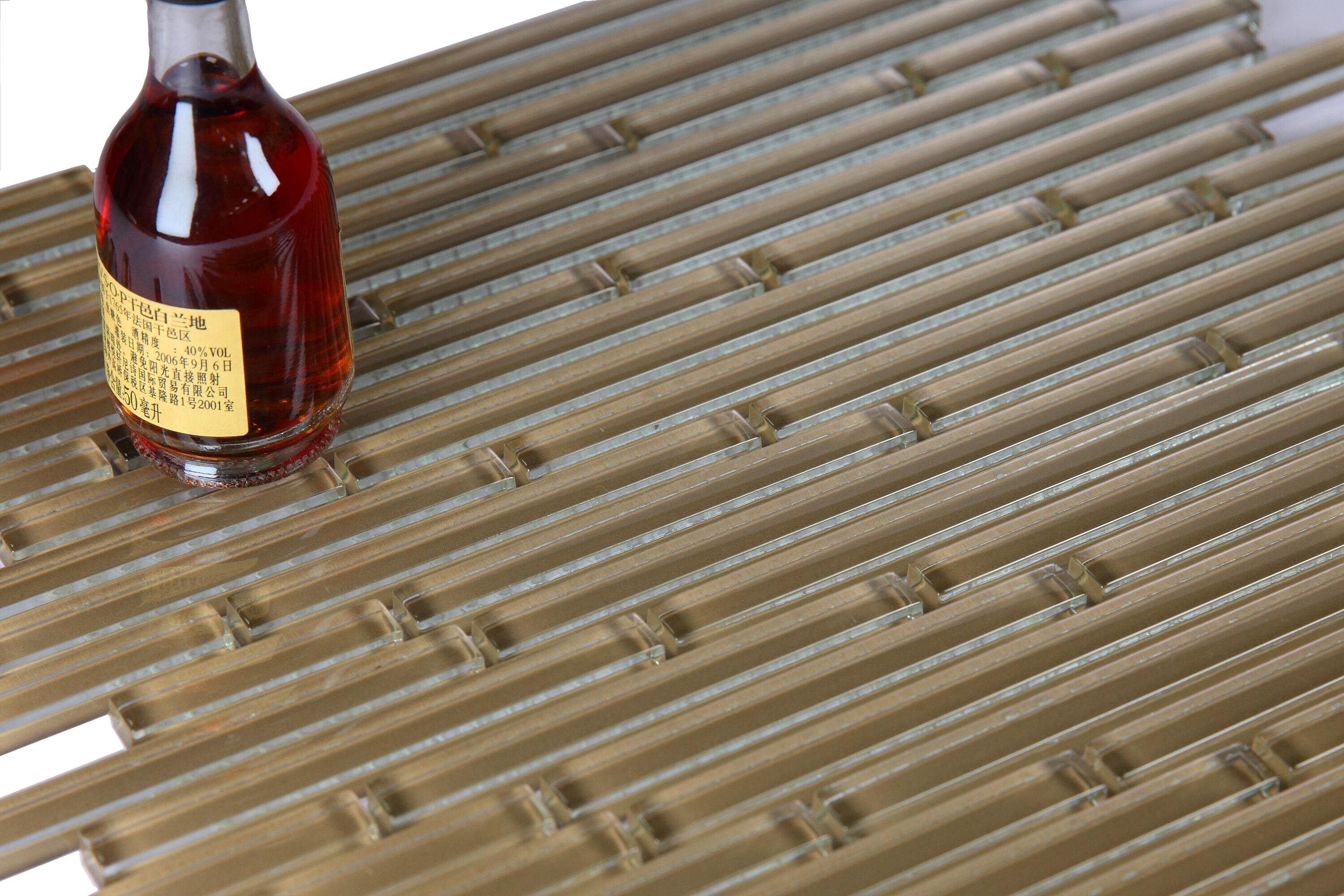 New Era Brown 12" x 12" Glossy Glass Mosaic Tile