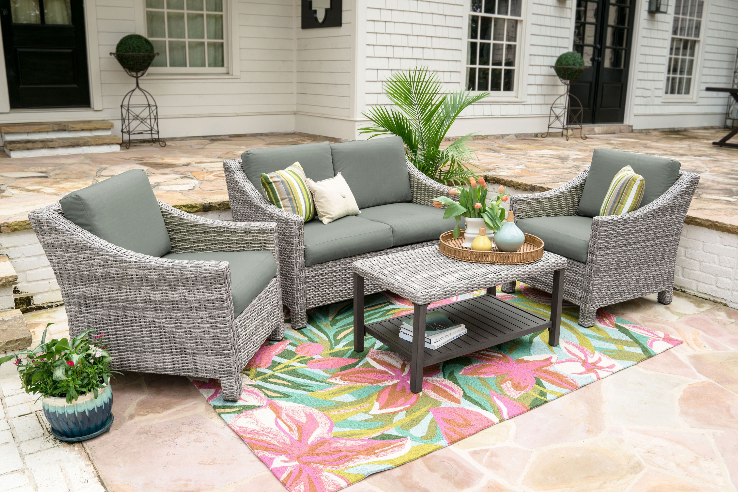 Forever Patio Outdoor Sunbrella Seat/Back Cushion & Reviews