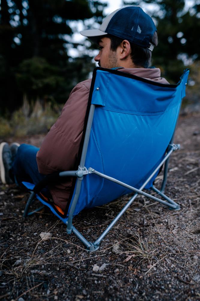 Stansport Stansport Low Profile Fold Up Chair Blue Orange at