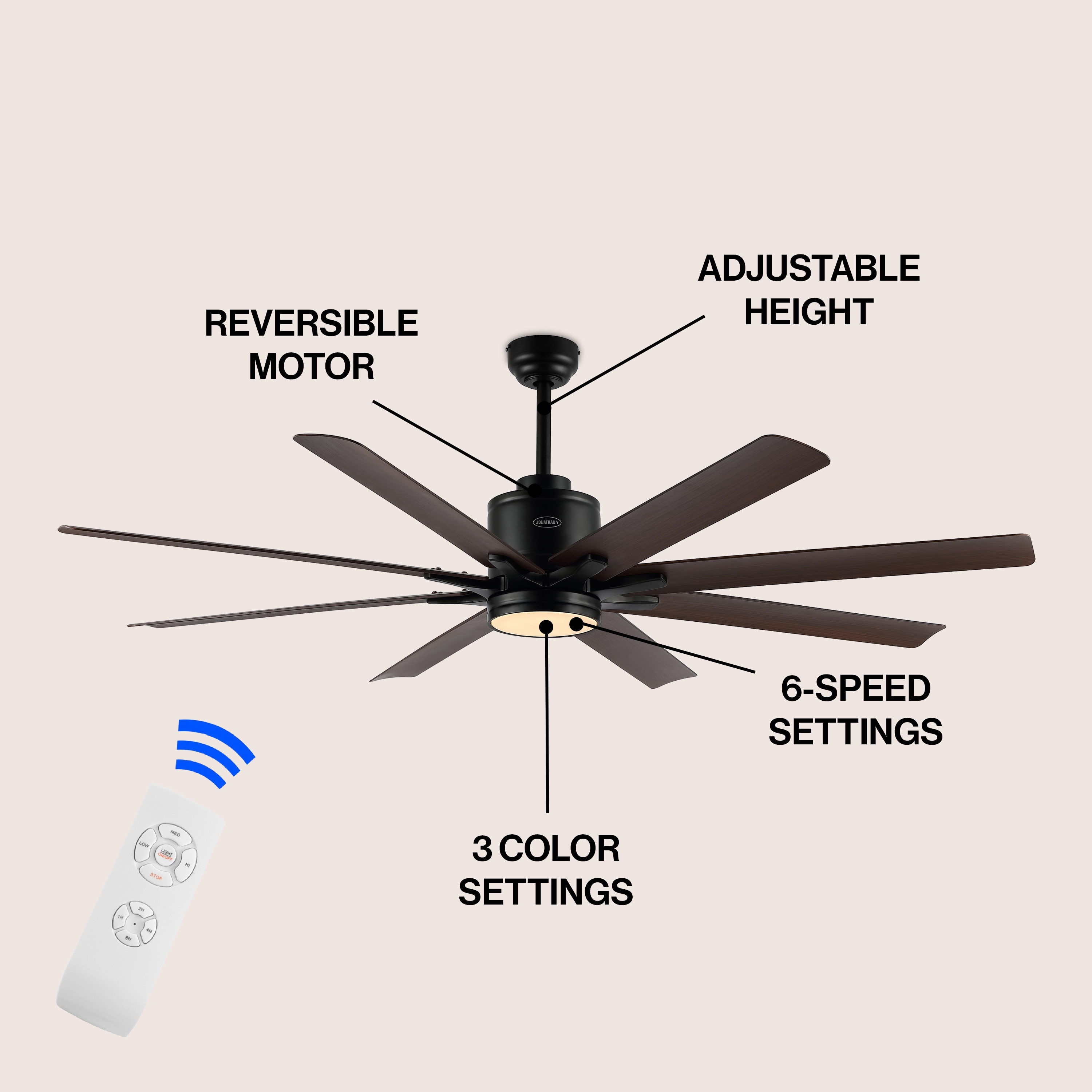 JONATHAN  Y JYL9713B Ceiling-Fans - View #3