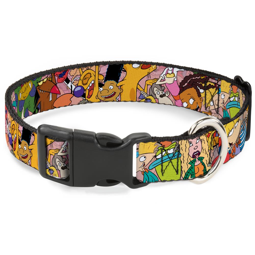 Buckle-Down Nick 90's Rewind Character Mash Up Collage2 Pinks Black Dog  Collar, Small in the Pet Collars & Harnesses department at