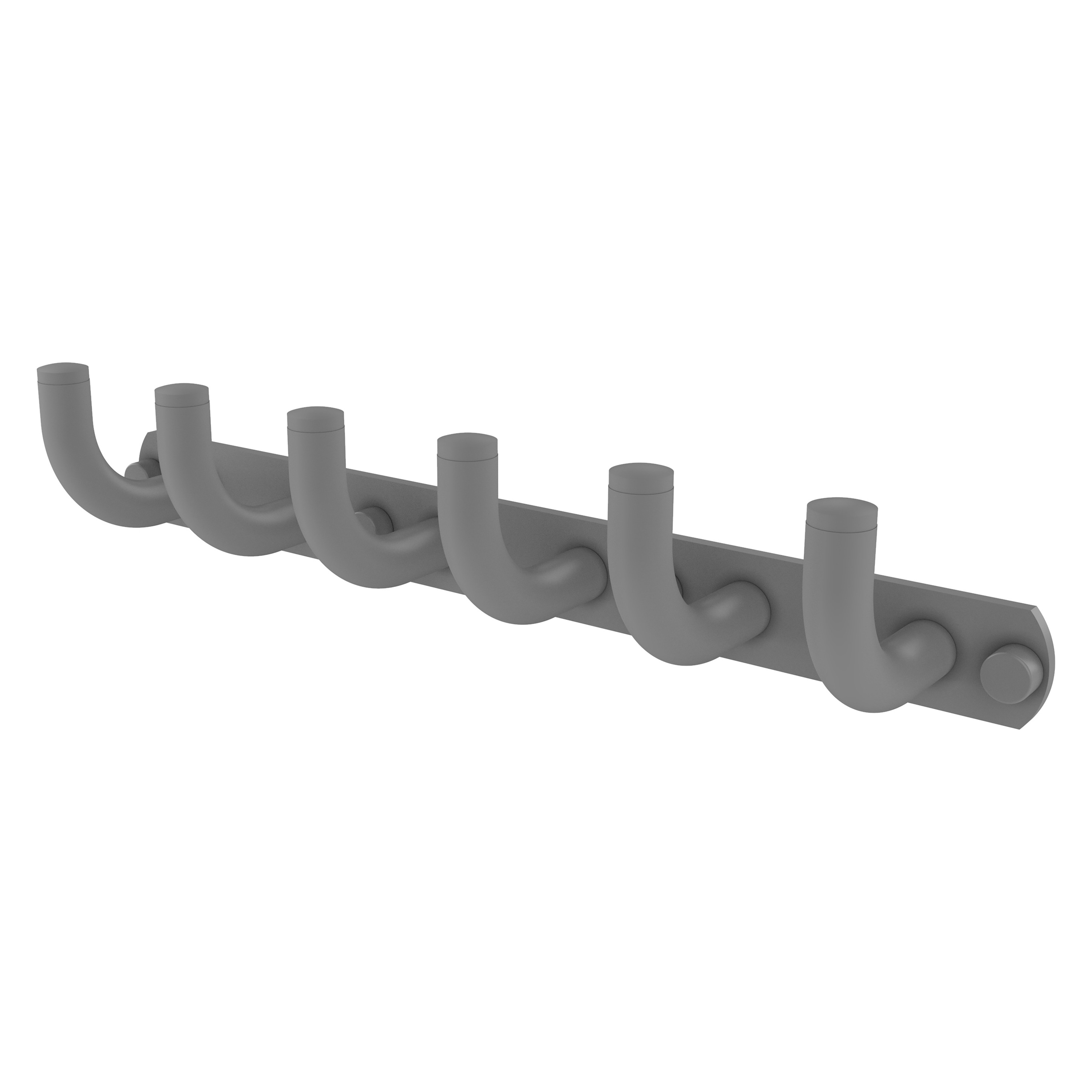 Allied Brass RM-20-6-GYM Remi Matte Gray 6 -Hook Wall mount Towel Hook