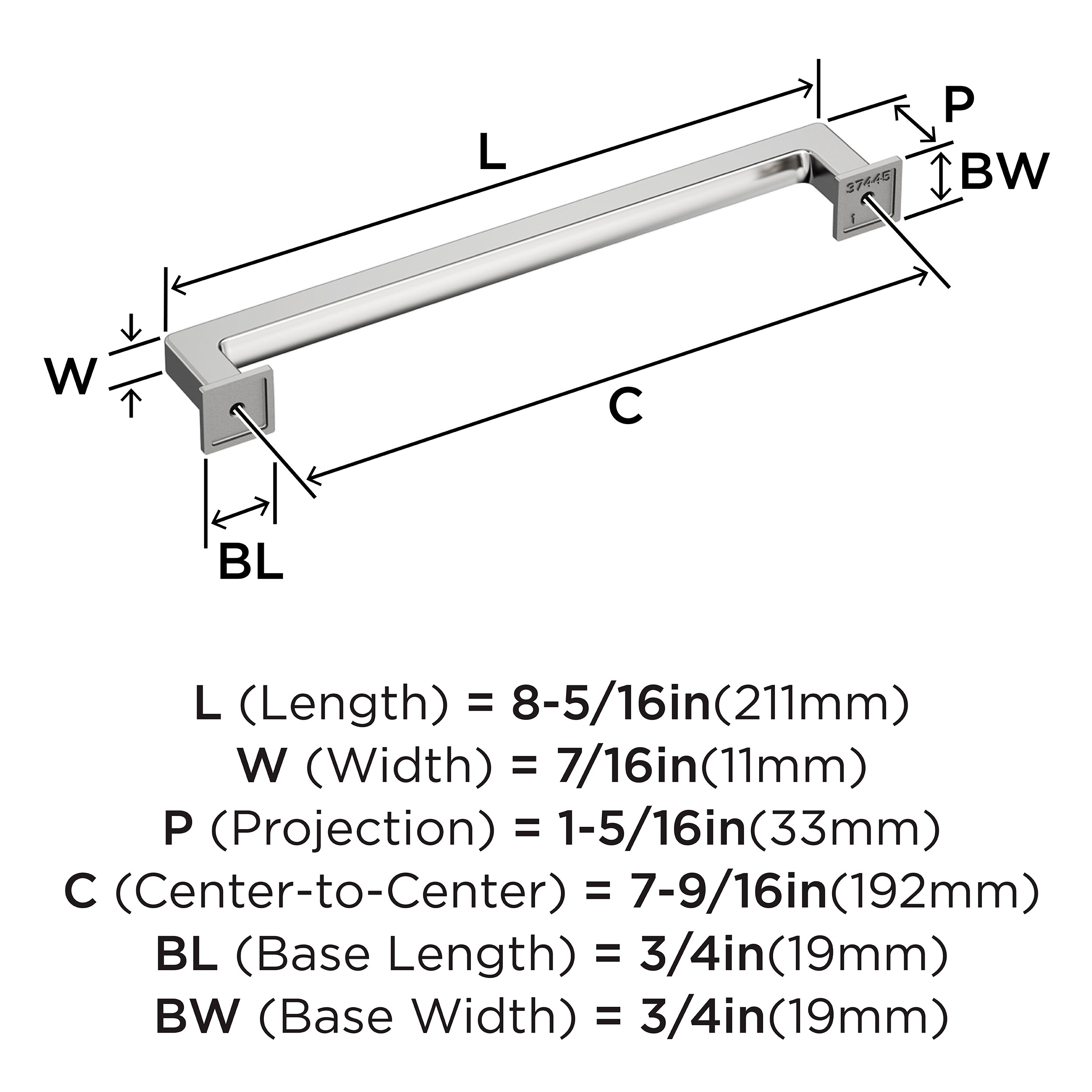 Amerock BP3744526 Cabinet-Pulls - View #4
