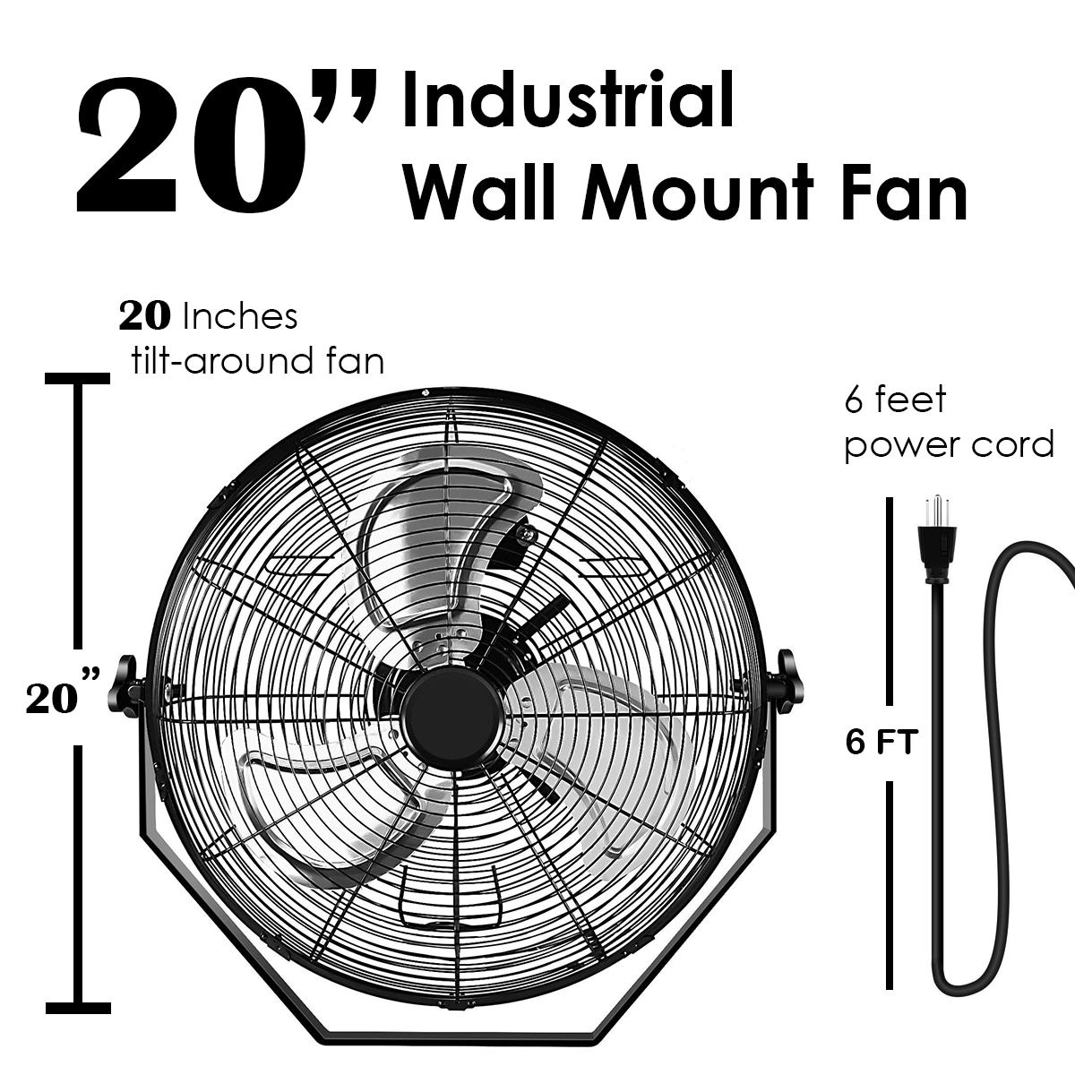 Siavonce FZ83337 Wall-Mounted-Fans - View #2