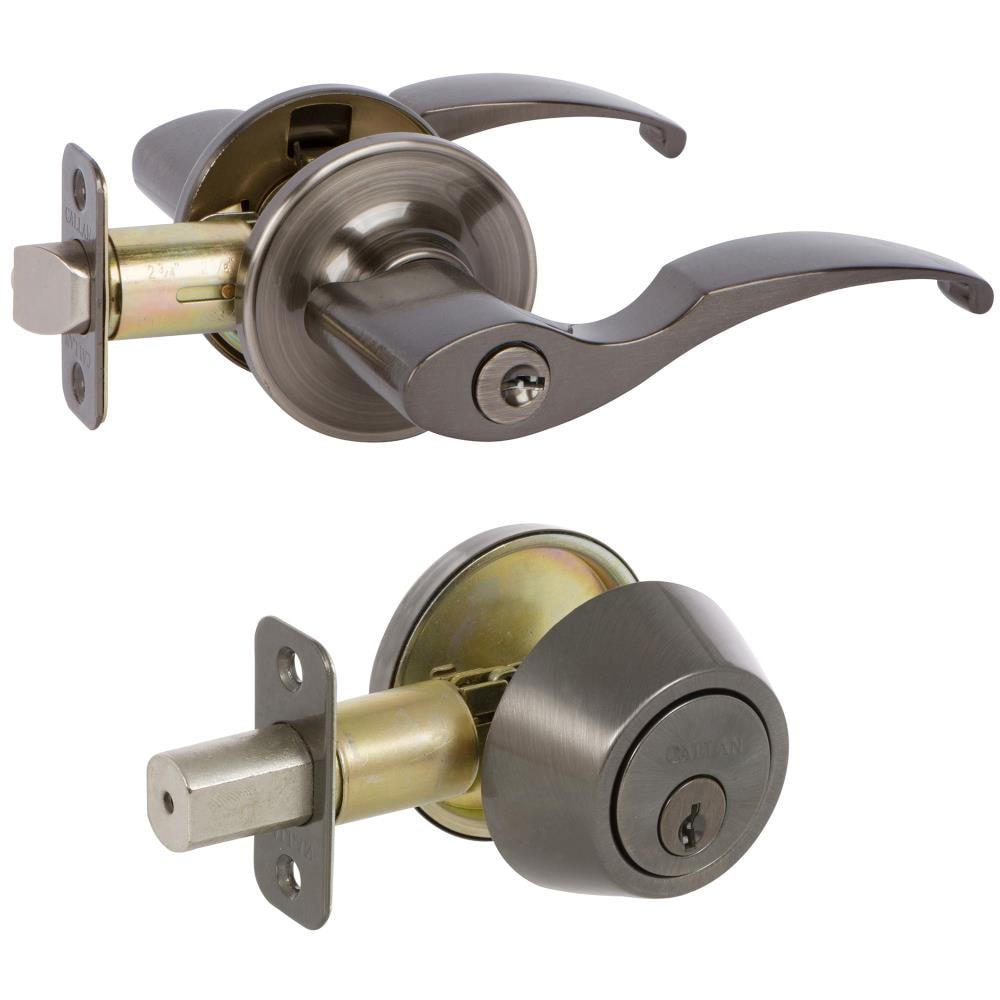 Delaney Hardware Delaney Callan Antique Nickel Single-Cylinder Deadbolt ...