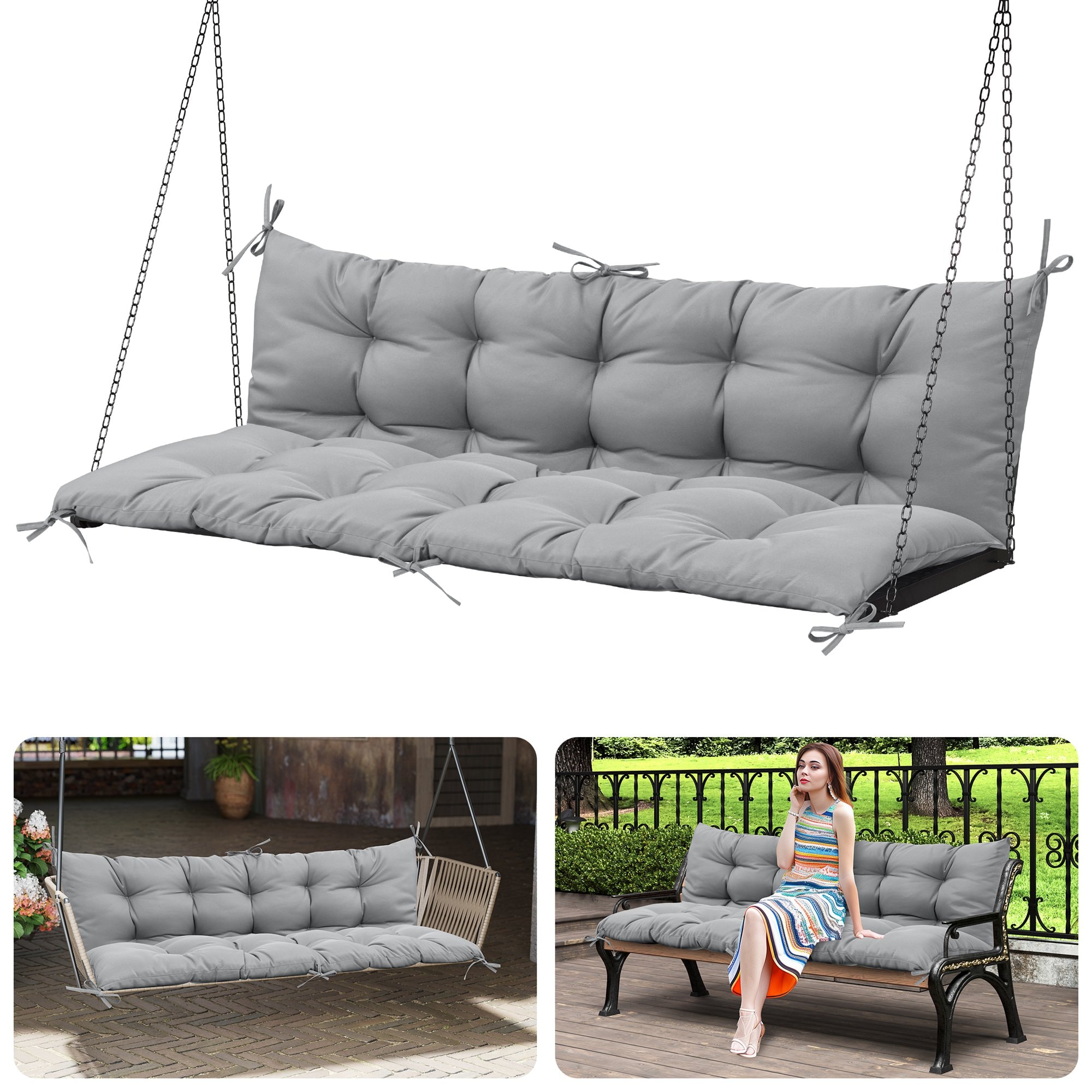 CloudFly CL-CU011LGY-1 Patio-Furniture-Cushions - View #3