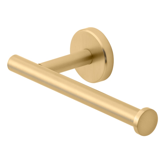 allen + roth Harlow Gold Wall Mount Single Post Toilet Paper