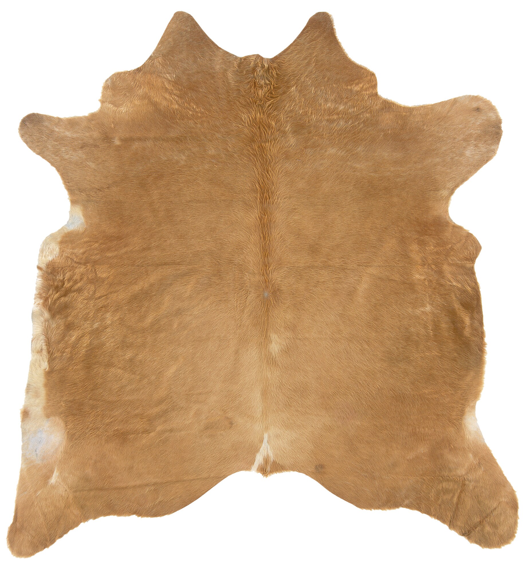 Linon RUG-CH01 Cowhide 7 x 7 (ft) Needlebond Cowhide Cowhide Light Brindle Irregular Indoor Throw rug
