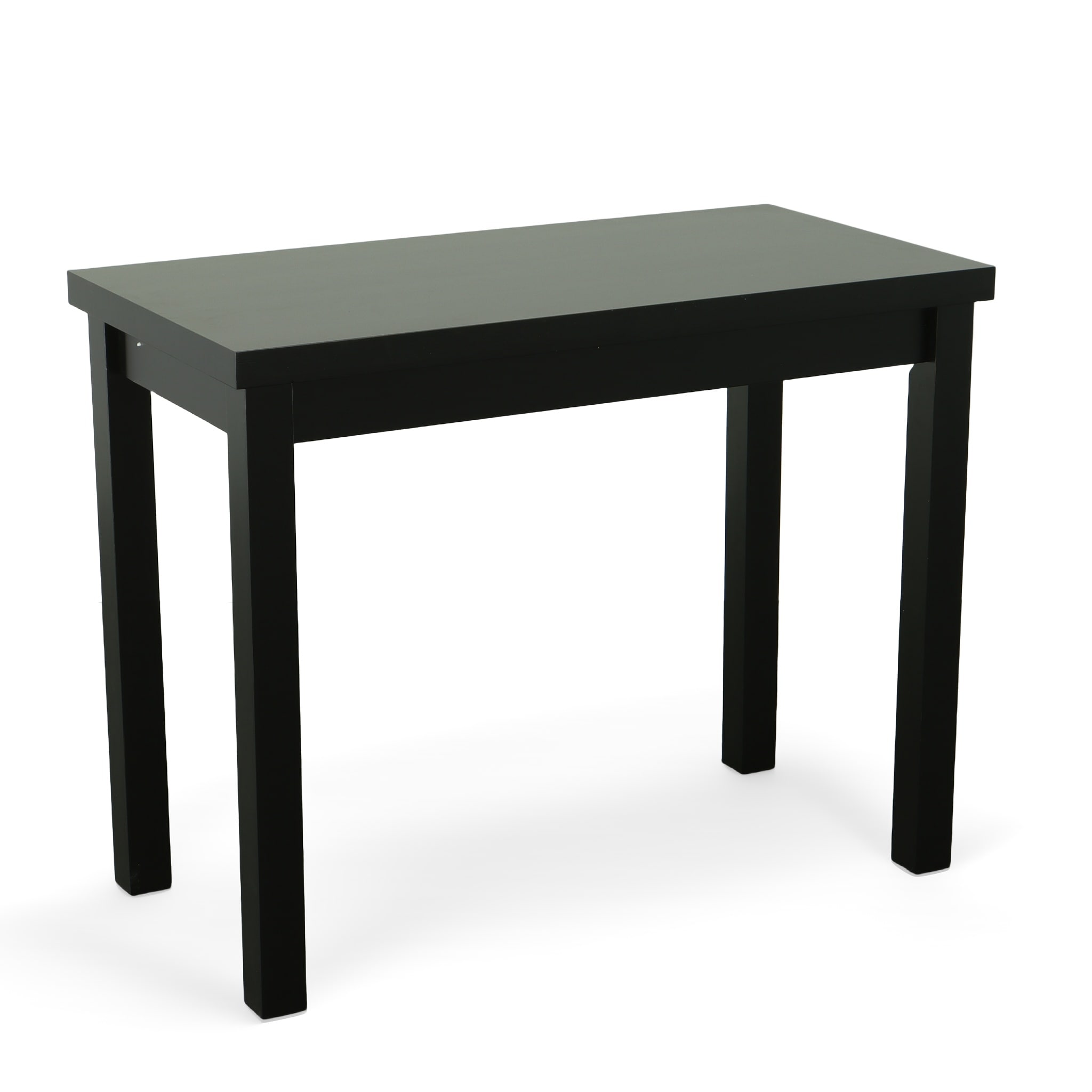 Antique Black Rectangular Wood Counter Height Bar Table