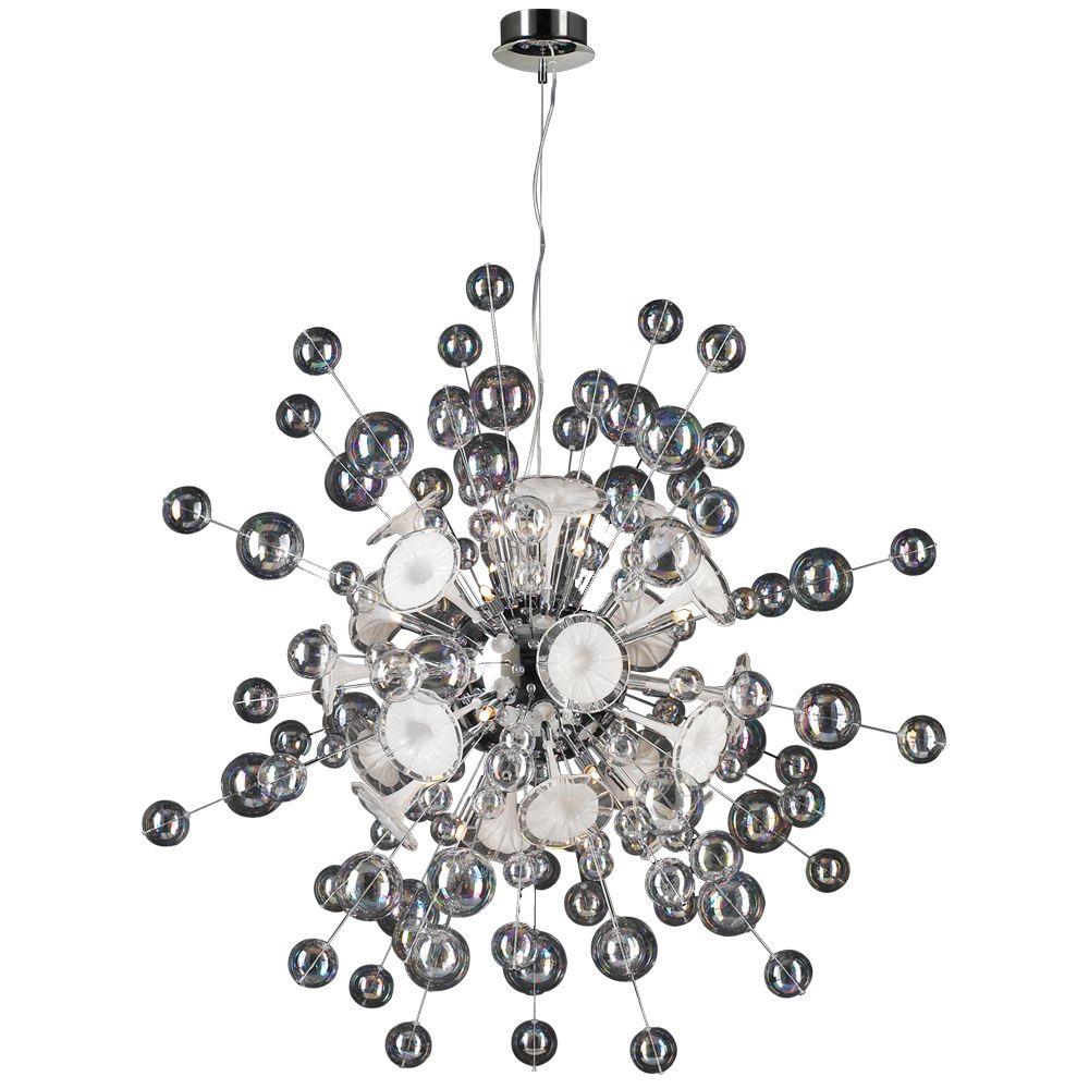 PLC Lighting 81388 PC 1-Light Polished Chrome Transitional Dry Rated Chandelier