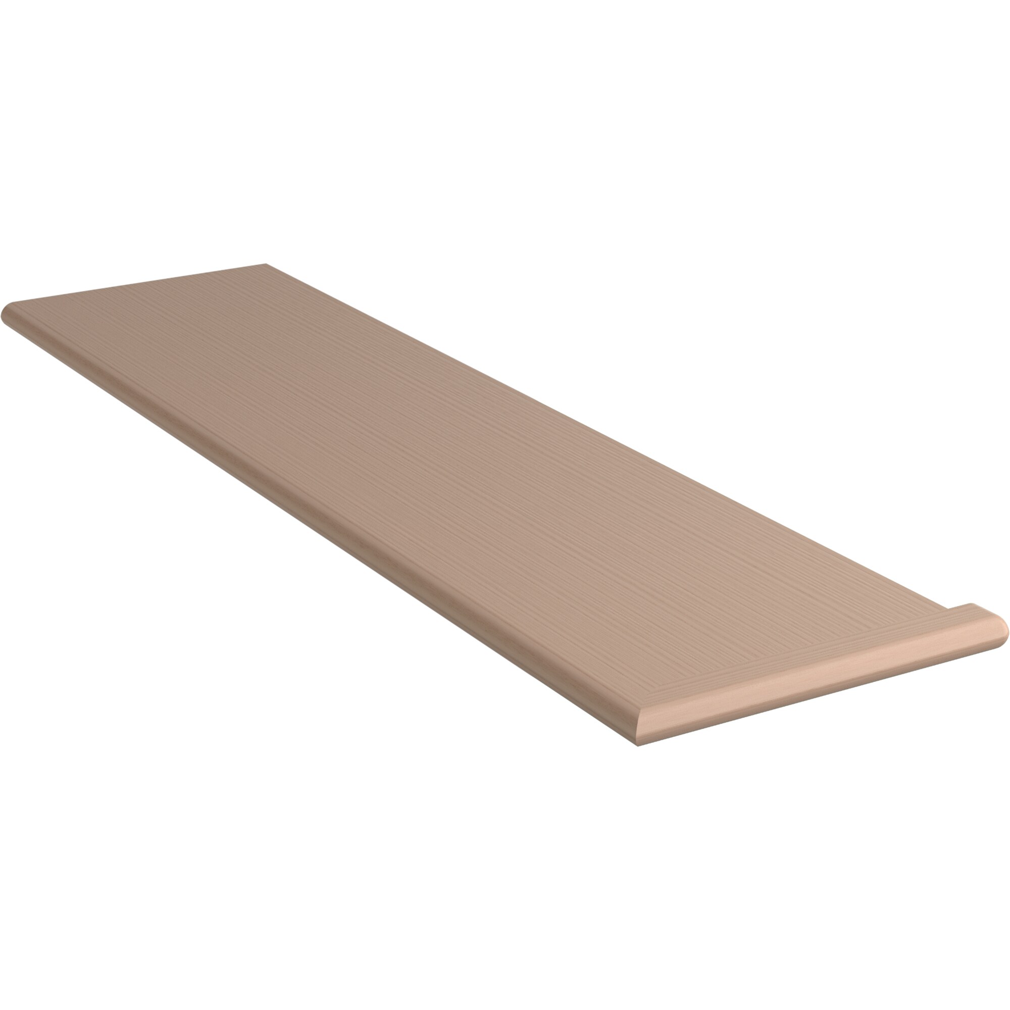L.J. Smith Stair Systems 807011X42RH-M 42-in x 11.5-in x 1-in Brown Maple Right return Bullnose Stair Tread