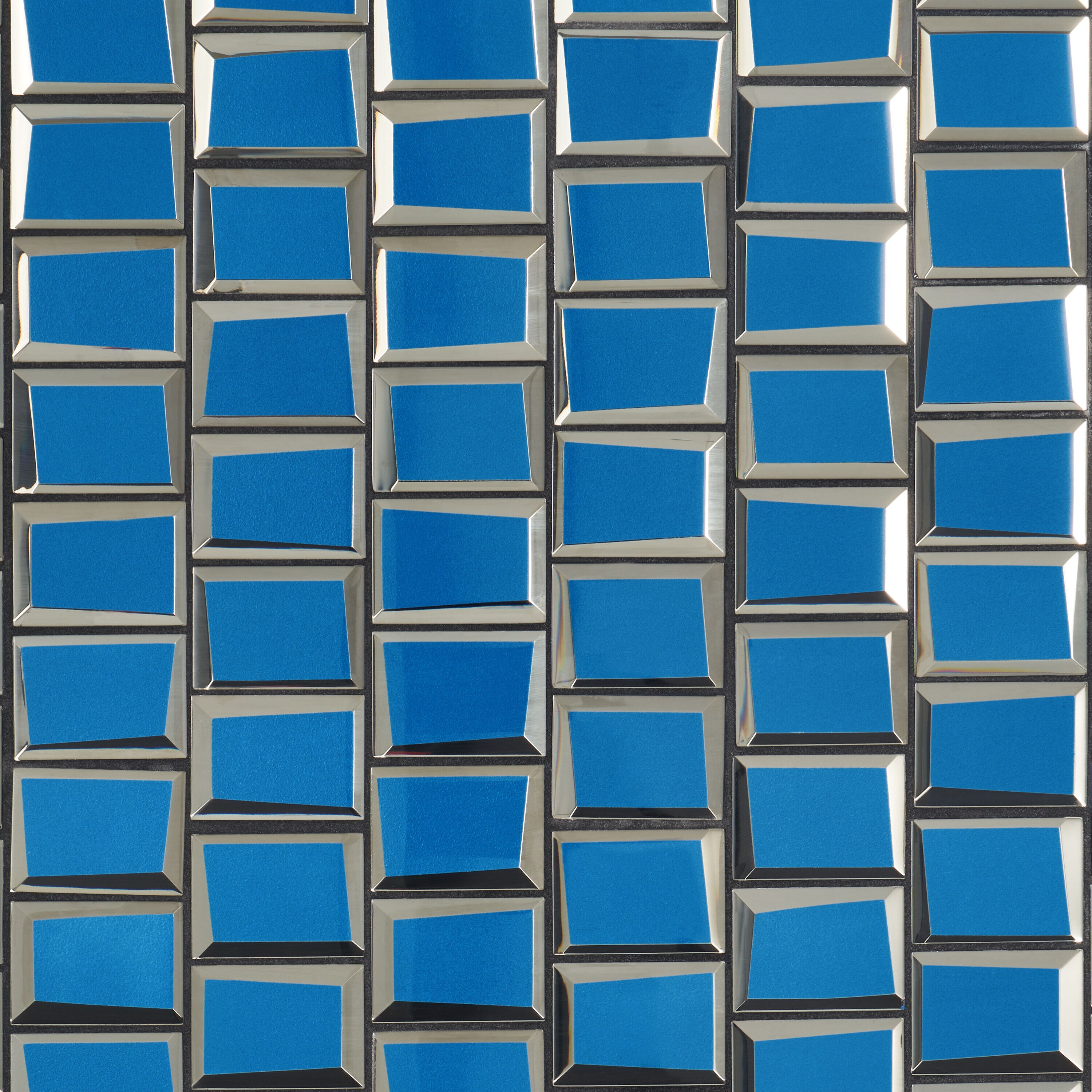 Artmore Tile EXT3RD108688 Kaur Blue 11-in x 12-in Polished Glass Patterned Mosaic Wall Tile ( 0.88-sq ft Piece )