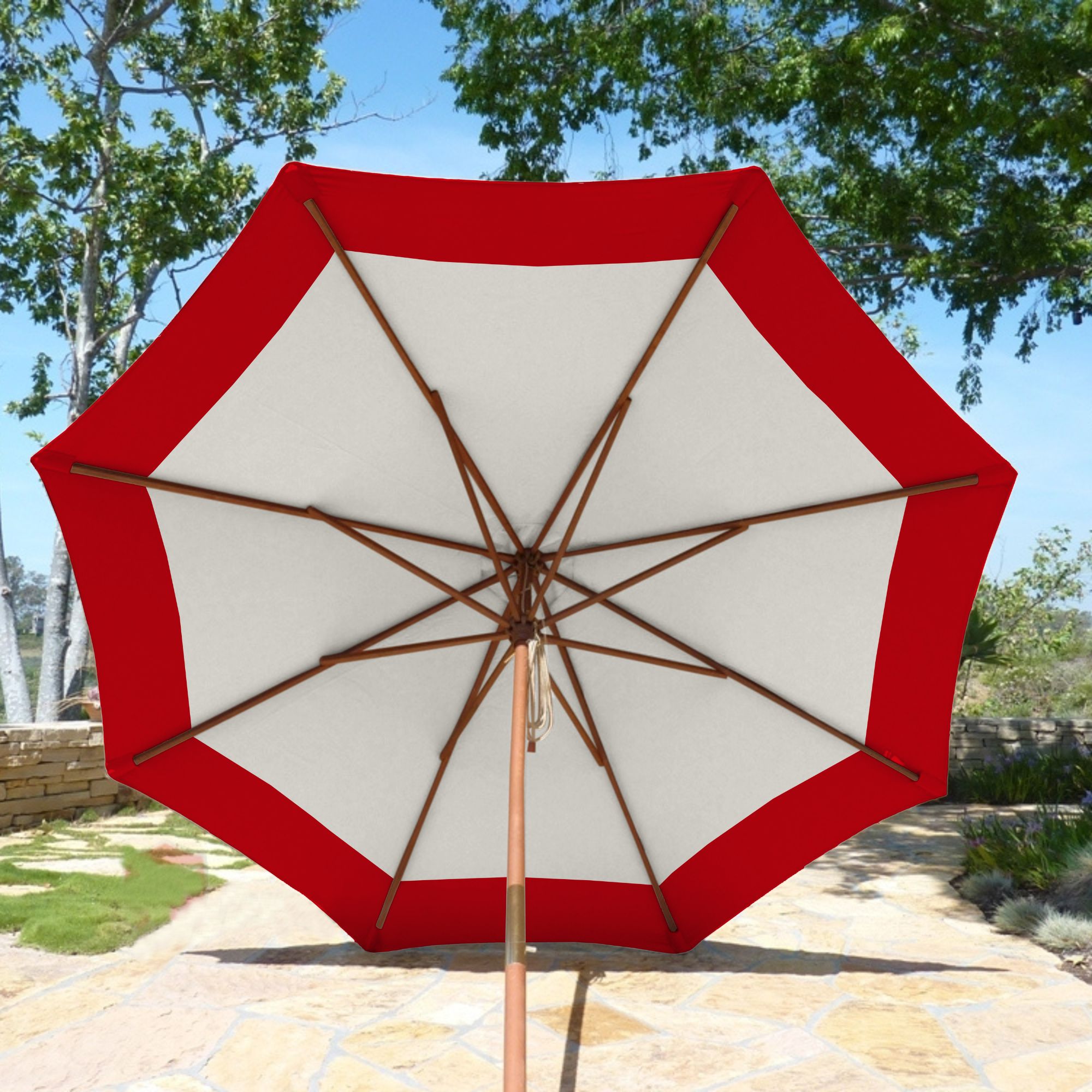 Formosa Covers TOP 9X8 DUET RED Patio-Umbrella-Accessories - View #6