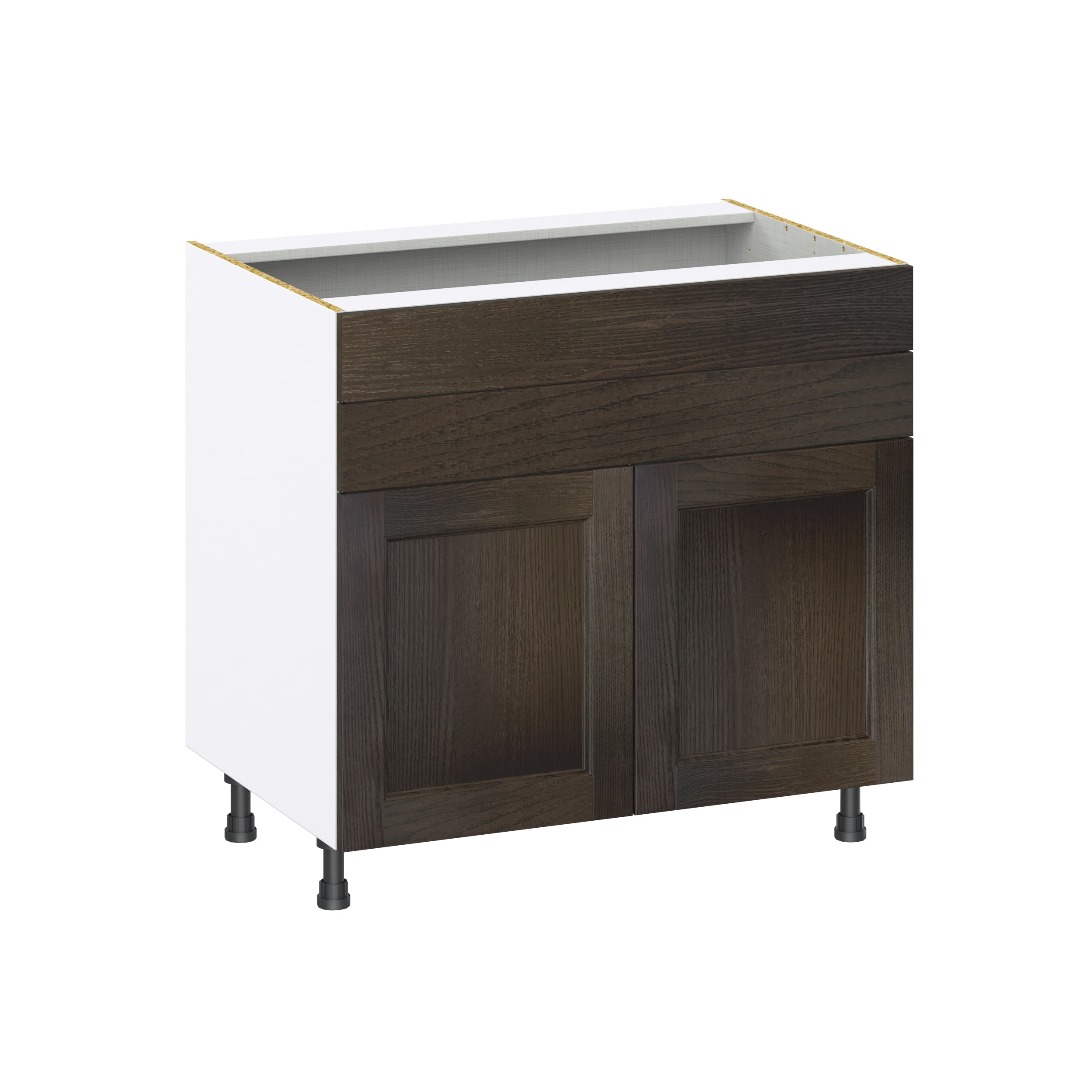 Hugo&Borg Montclaire 36-in W x 34.5-in H x 24-in D Wood 3-Drawer Base Fully Assembled Cabinet (Recessed Panel Style)