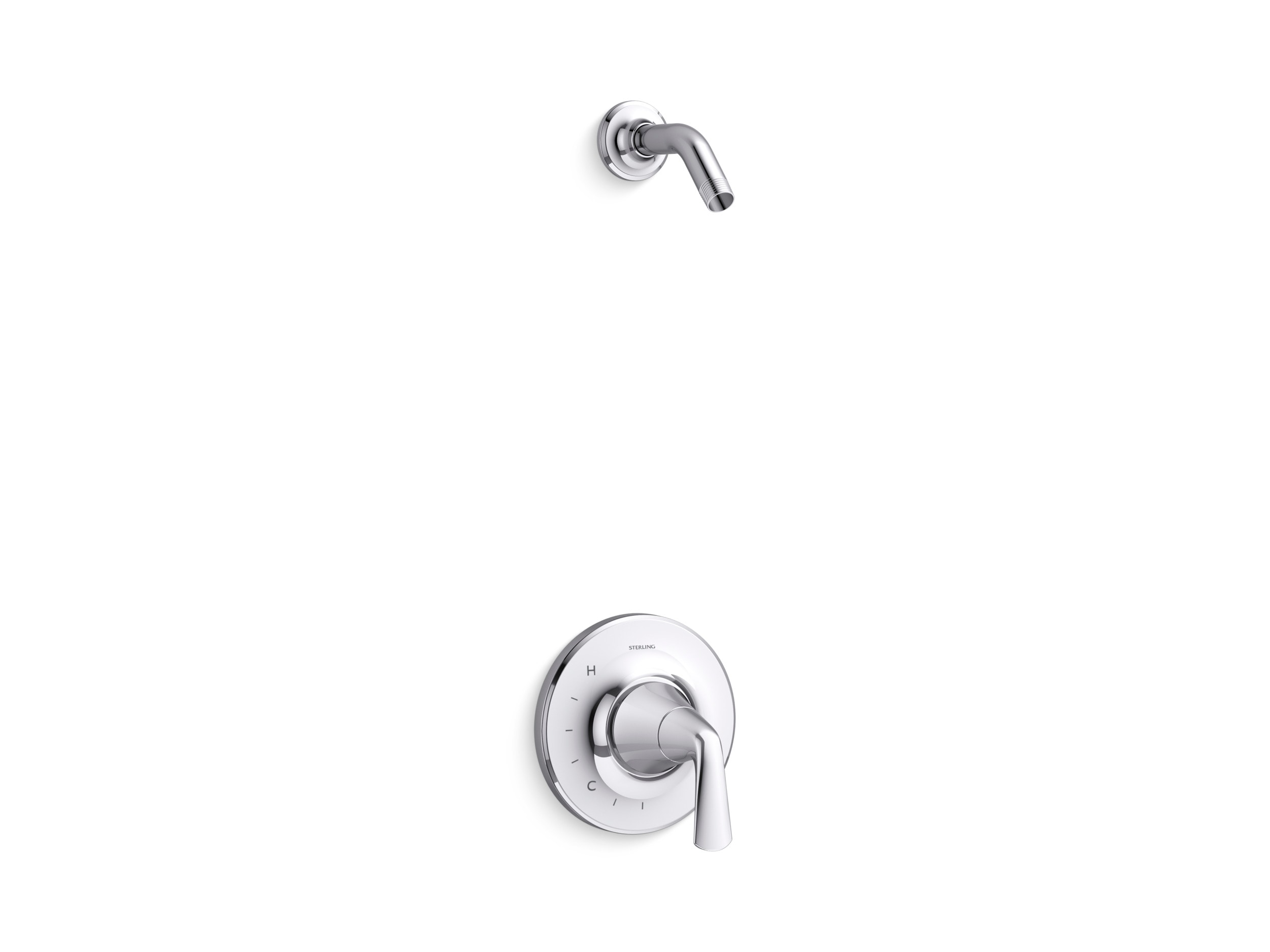 Sterling - Medley Polished Chrome 1-handle Sold separately Shower Faucet ( Valve not Included )