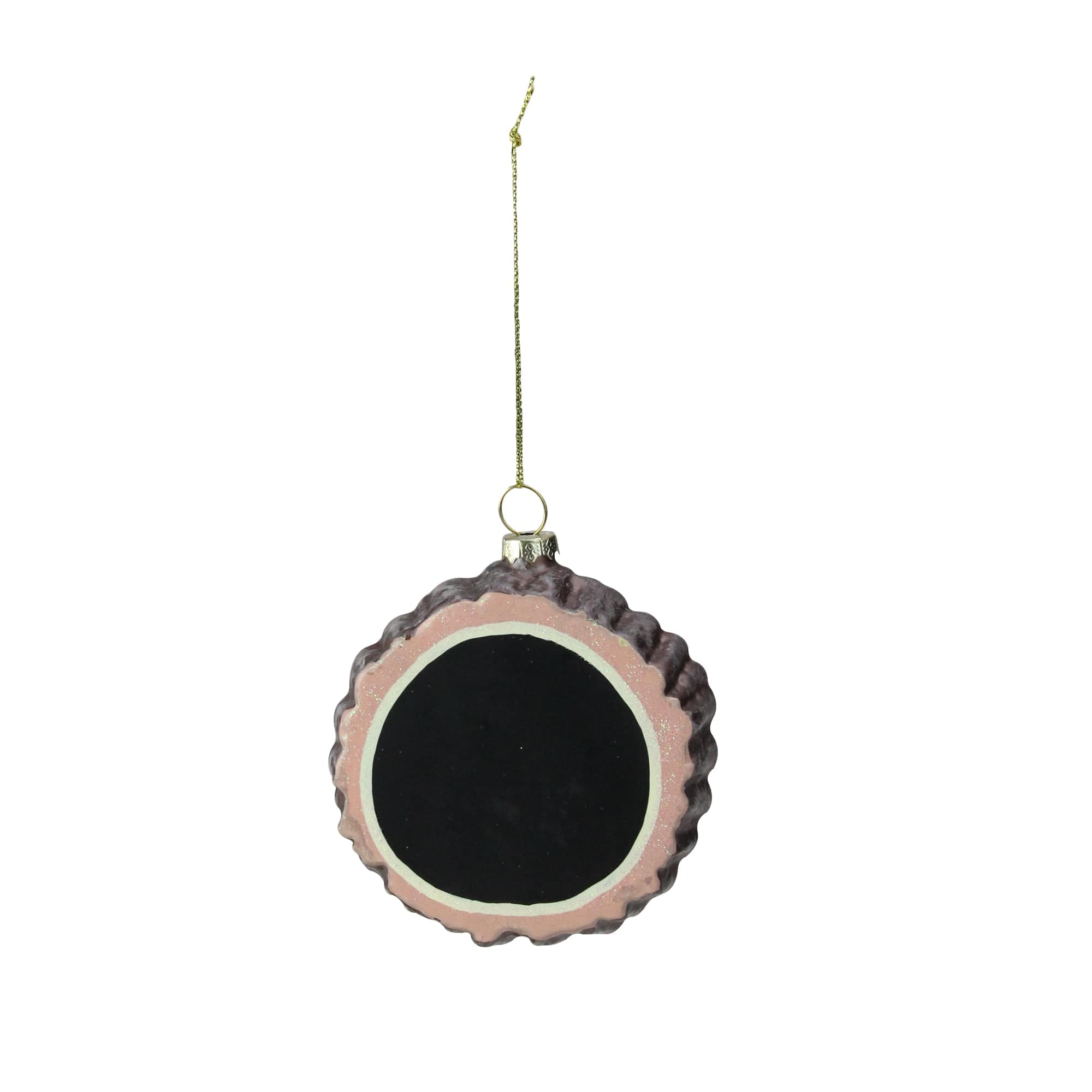 Melrose International Round Chalkboard Tree Stump Glass Christmas ...