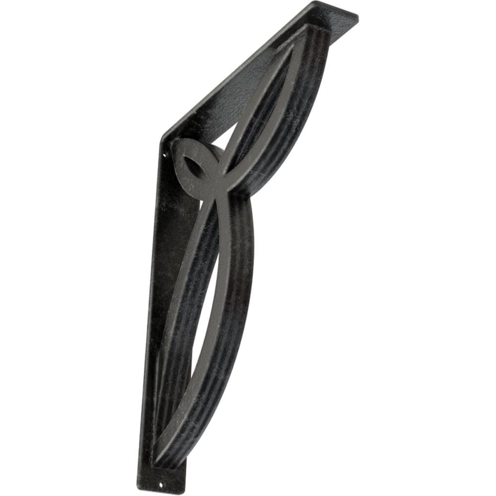 Ekena Millwork BKTM02X12X15TVEASV Versailles 12-in x 2-in x 15-in Gray Wrought iron Countertop support bracket