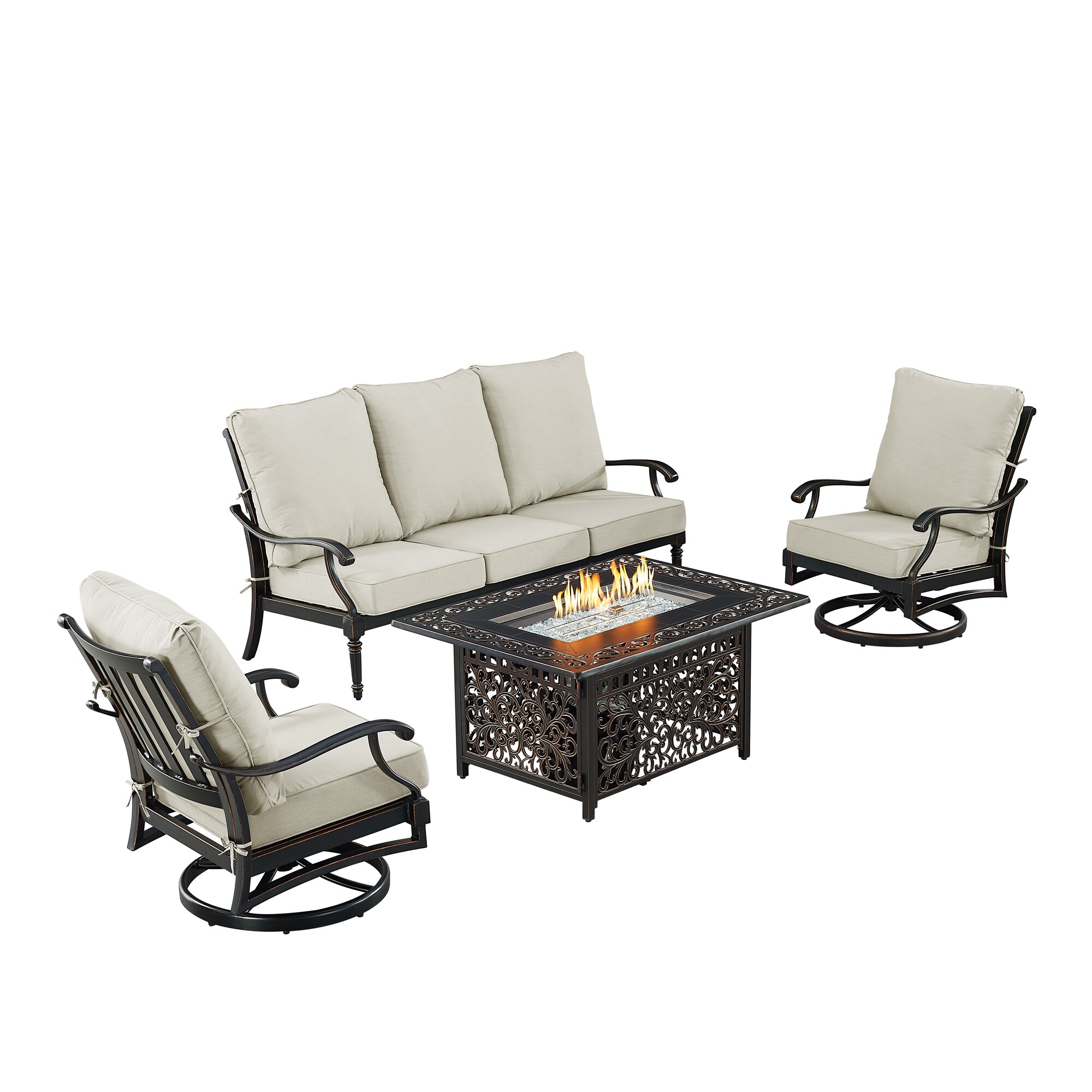 Oakland Living SHACO1SF2CHCABOSLGCU Patio-Conversation-Sets - View #3