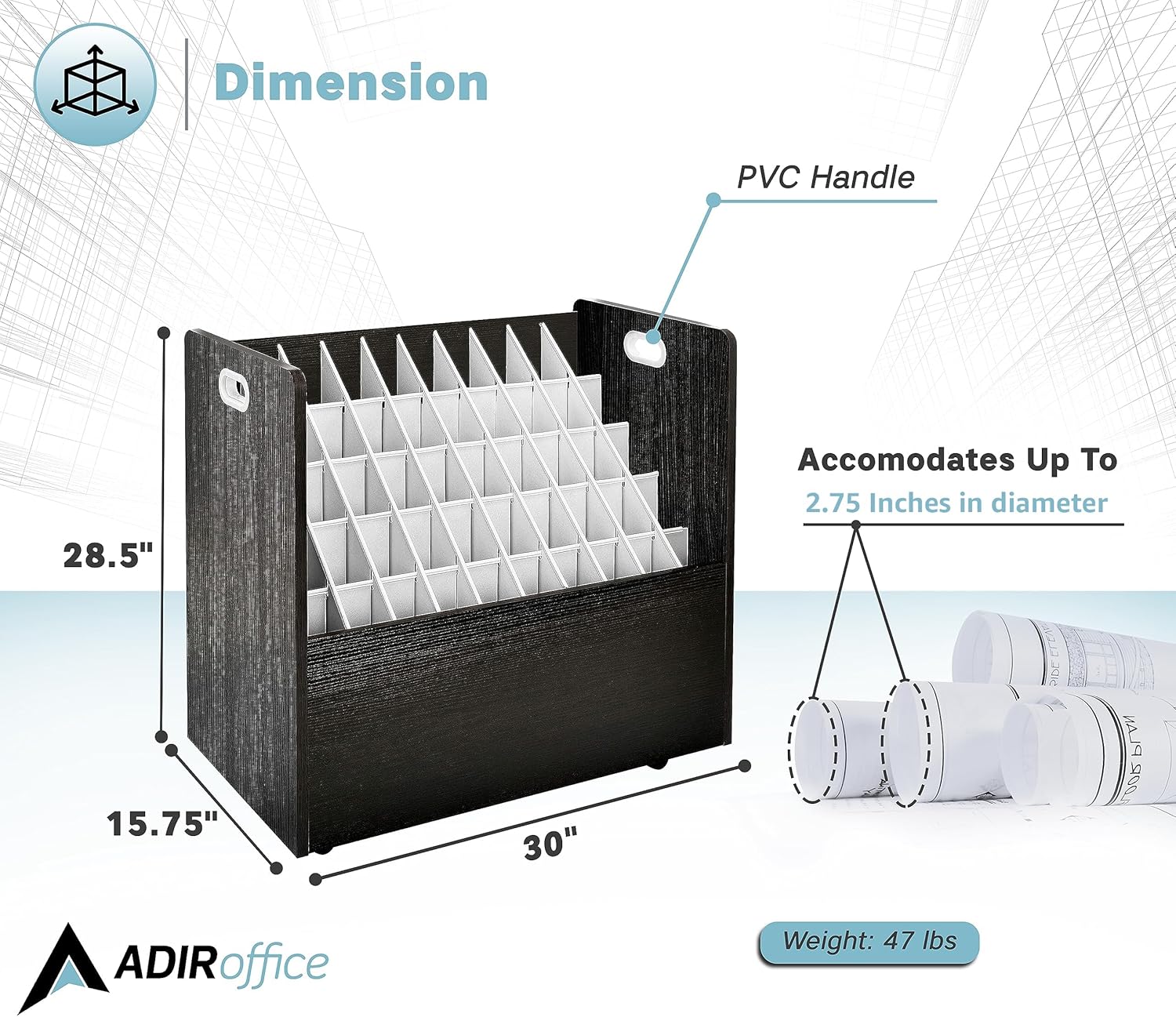 AdirOffice BLK626 Office-Accessories - View #10