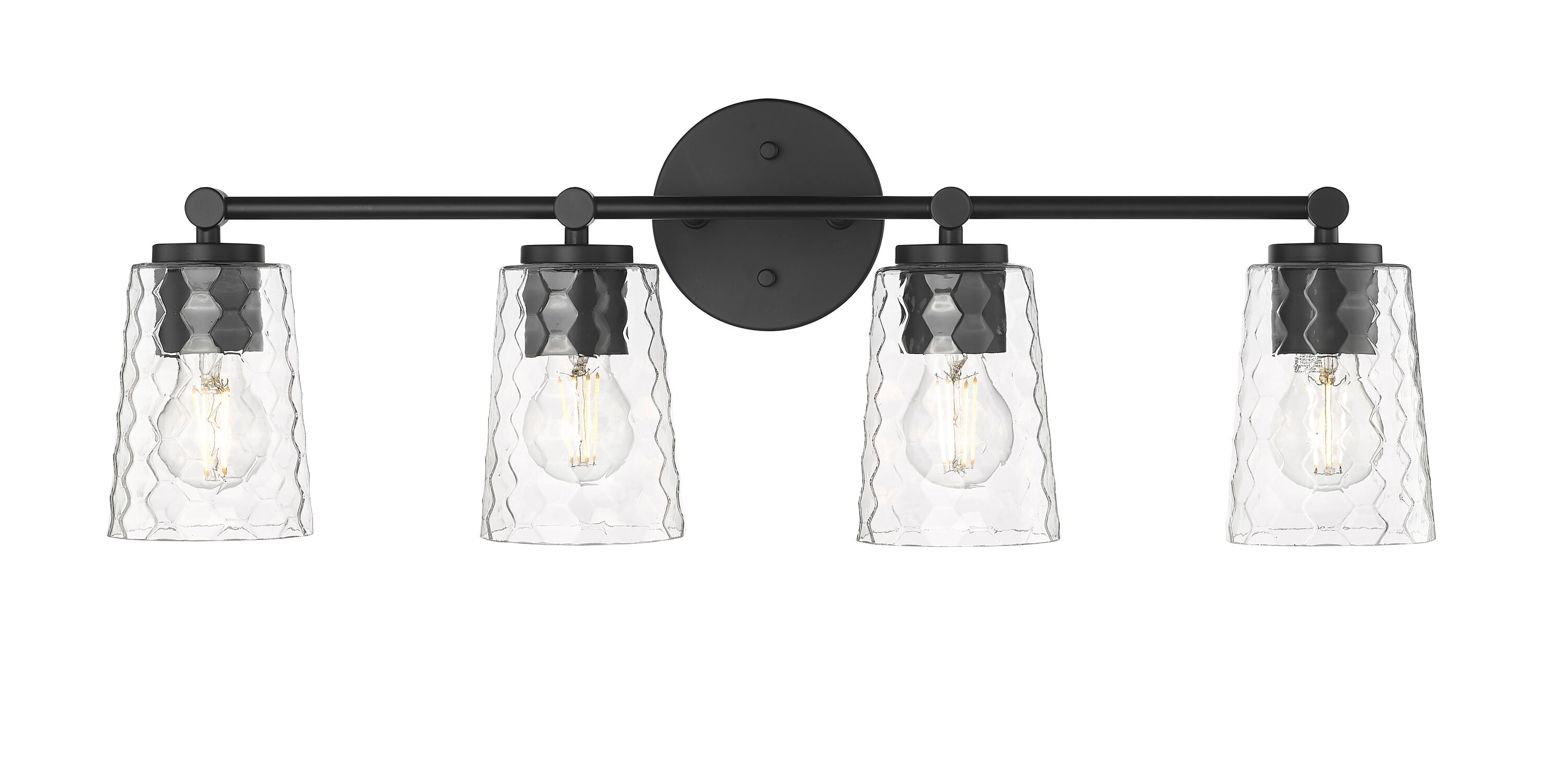 Millennium Lighting 9234-MB Ashli 28-in 4 -Light Matte Black Modern/contemporary Vanity light